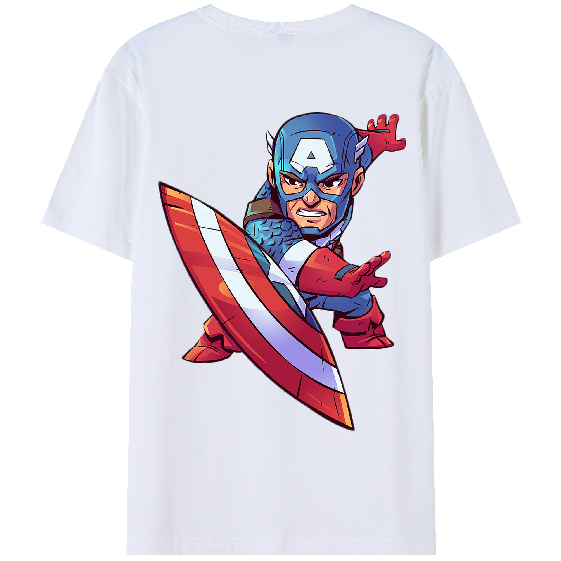 （画像用） アベンジャーズ The Avengers 綿100％ メンズ半袖Tシャツ（バックプリント） 通気性