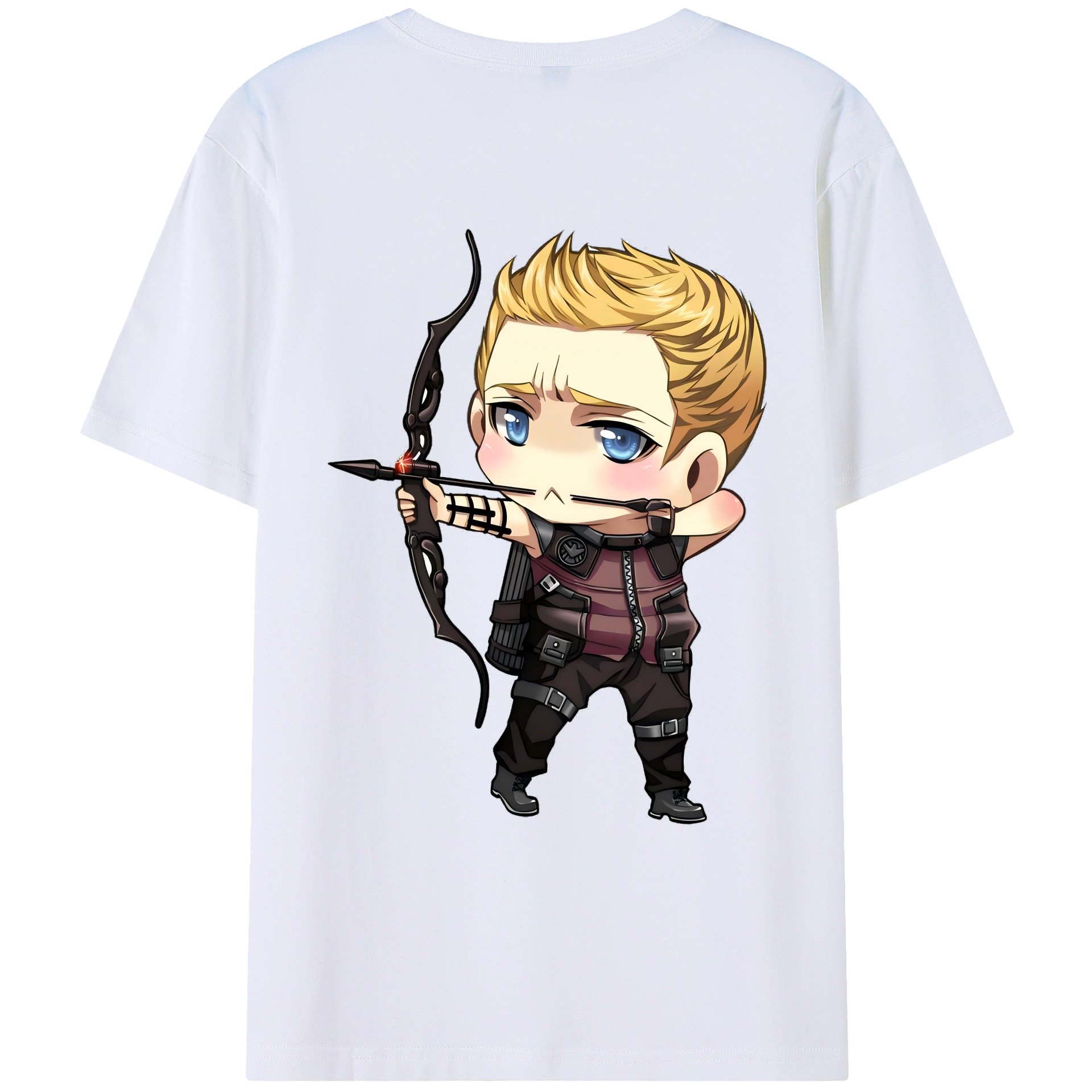 （画像用） アベンジャーズ The Avengers 綿100％ メンズ半袖Tシャツ（バックプリント） 通気性