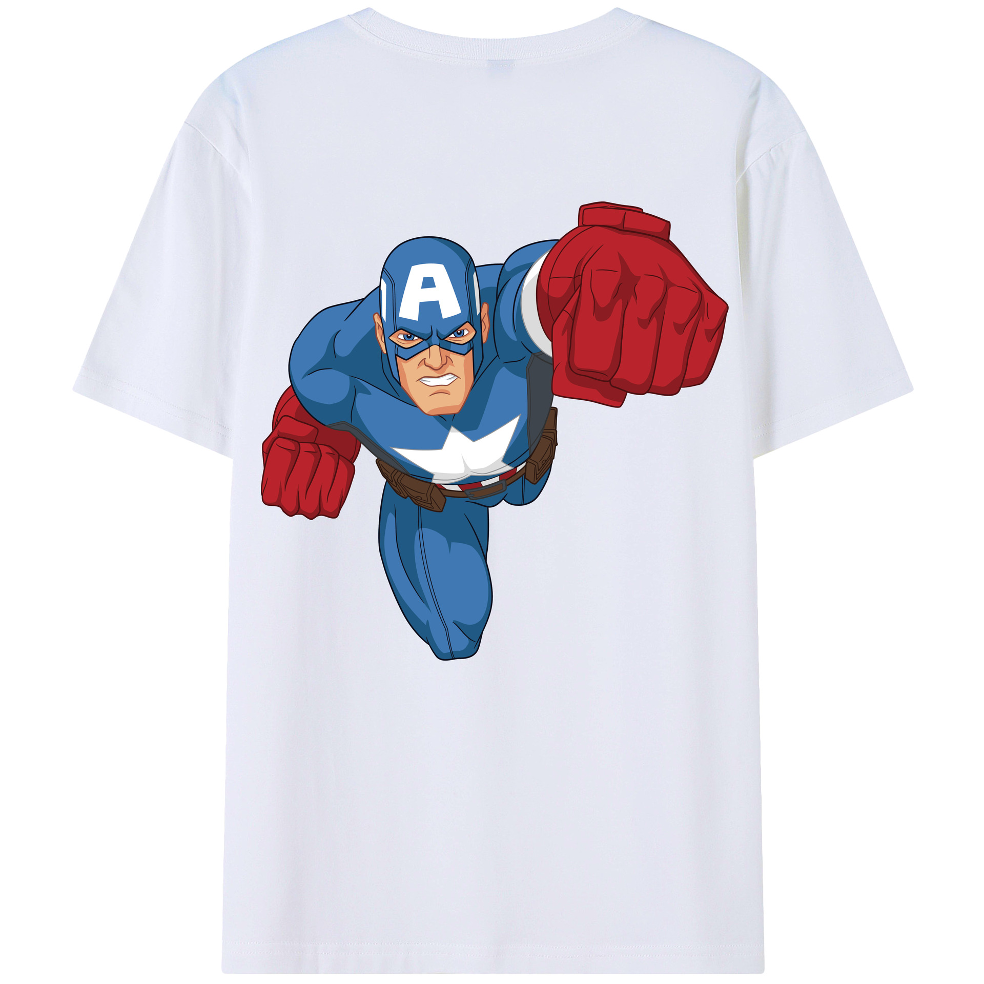（画像用） アベンジャーズ The Avengers 綿100％ メンズ半袖Tシャツ（バックプリント） 通気性