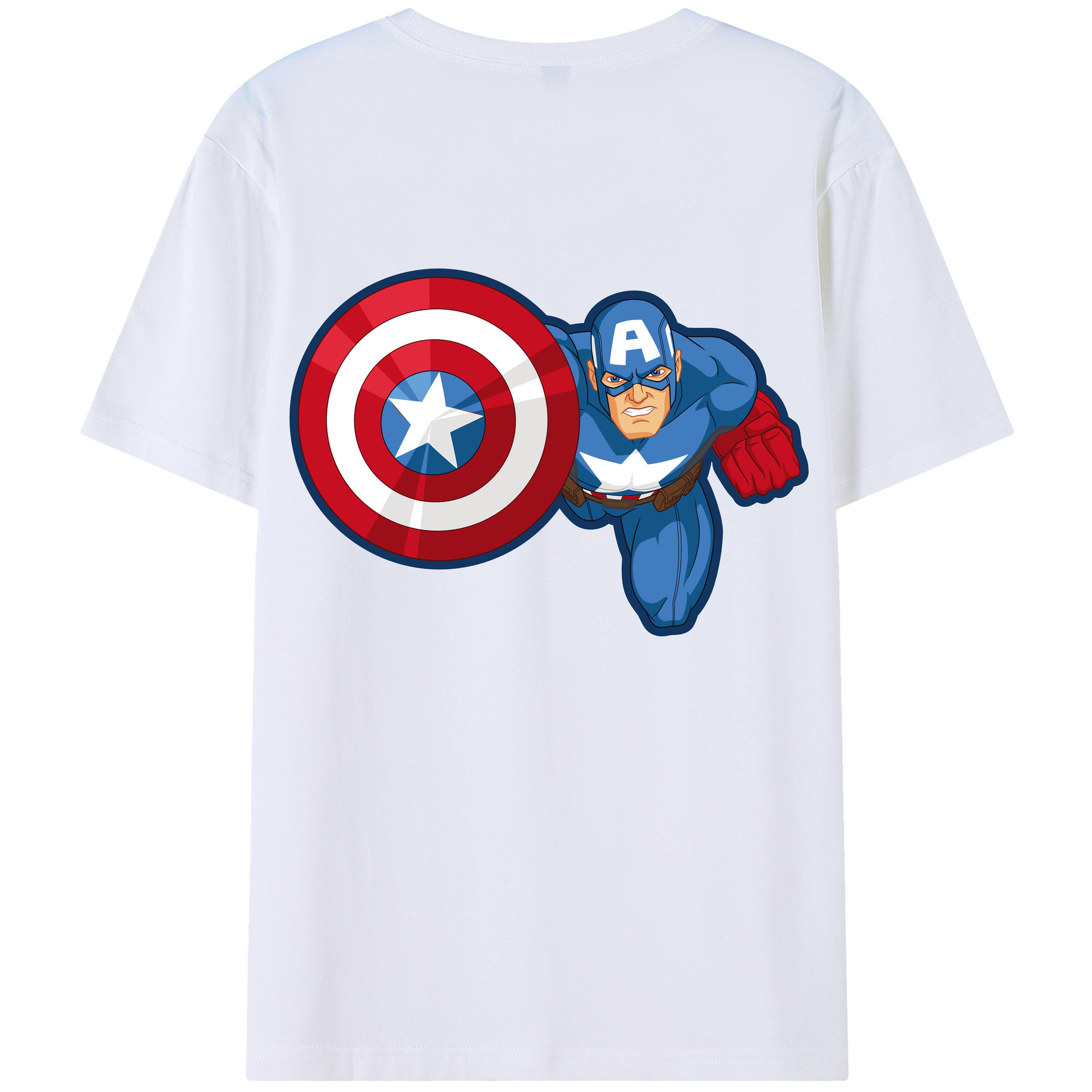 （画像用） アベンジャーズ The Avengers 綿100％ メンズ半袖Tシャツ（バックプリント） 通気性