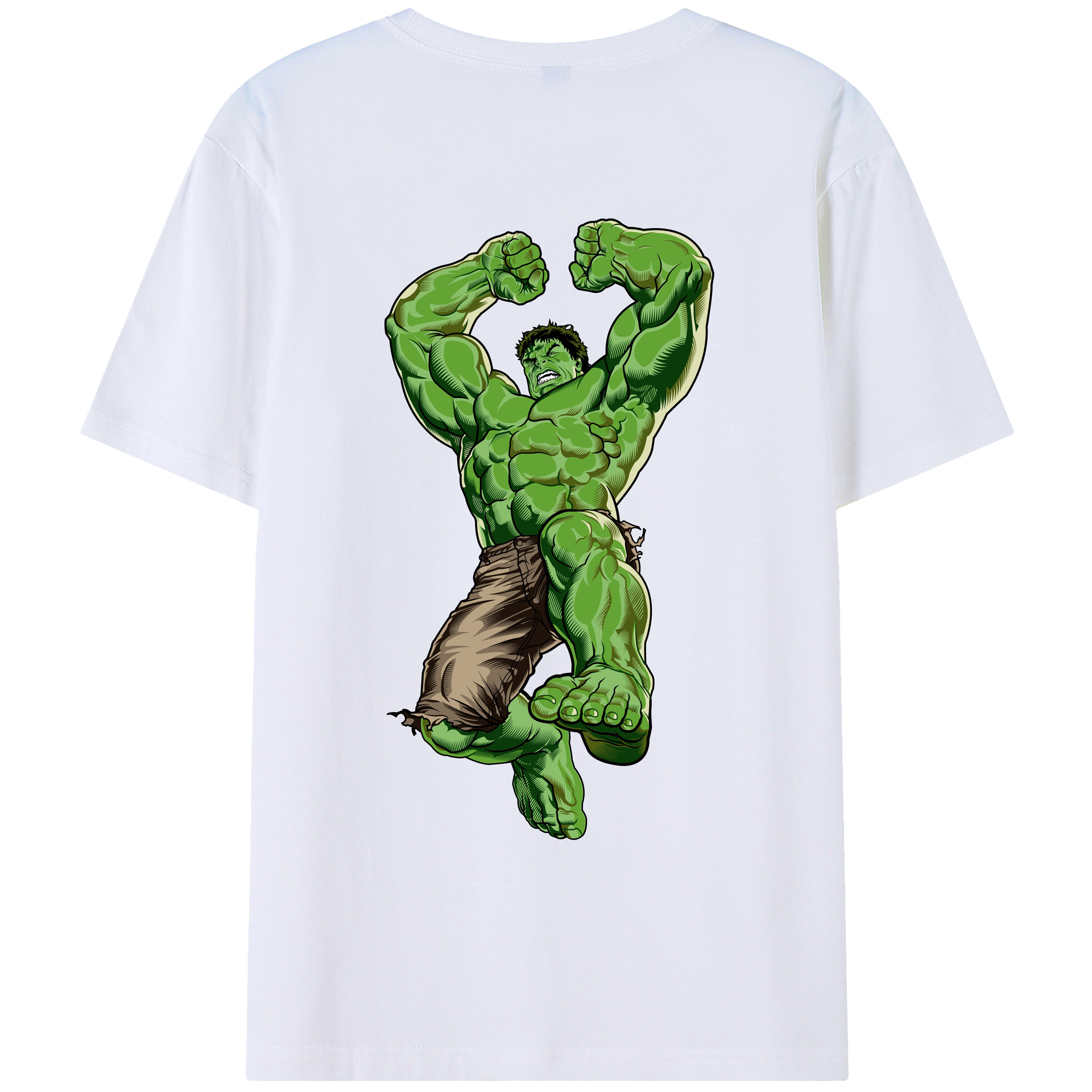 （画像用） アベンジャーズ The Avengers 綿100％ メンズ半袖Tシャツ（バックプリント） 通気性
