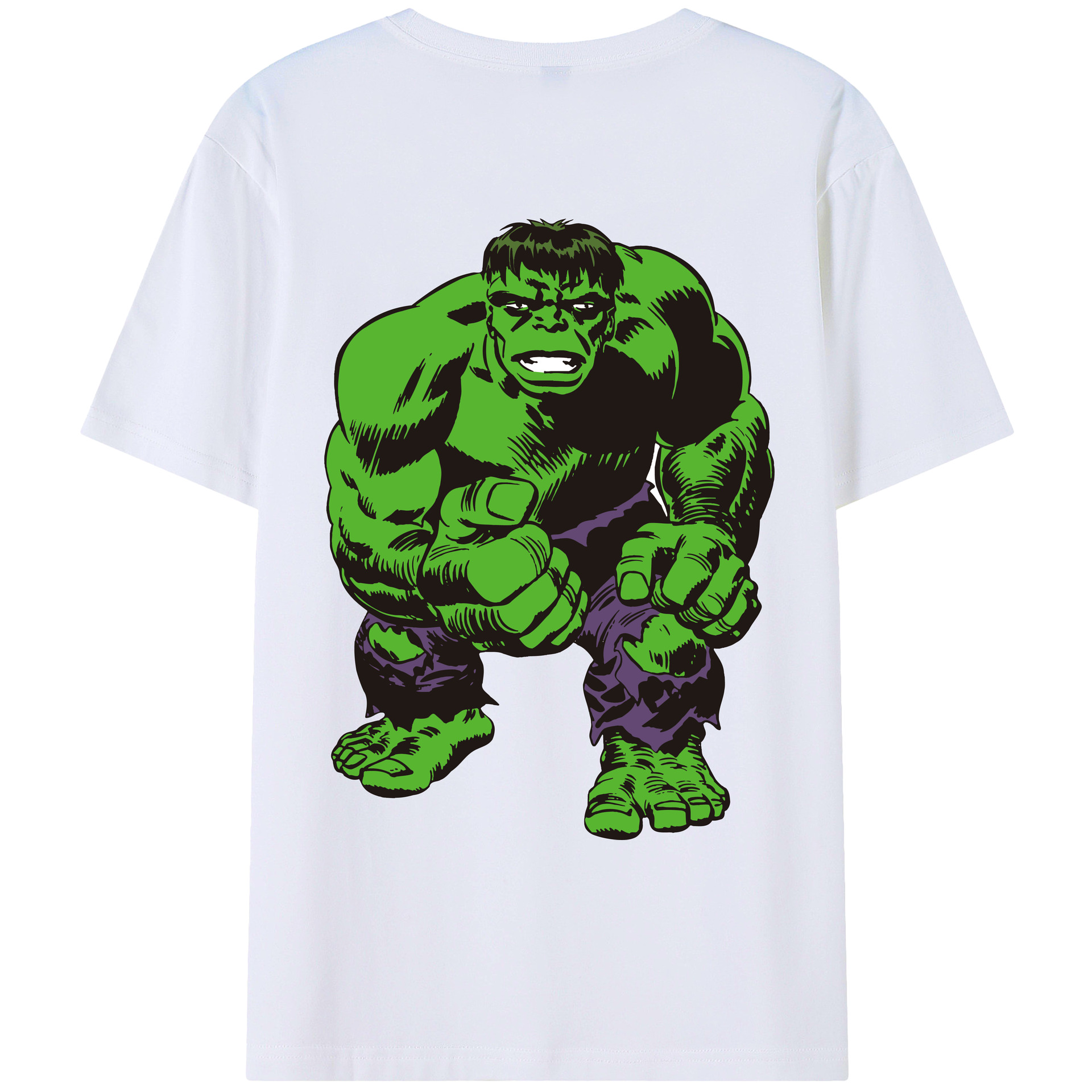 （画像用） アベンジャーズ The Avengers 綿100％ メンズ半袖Tシャツ（バックプリント） 通気性