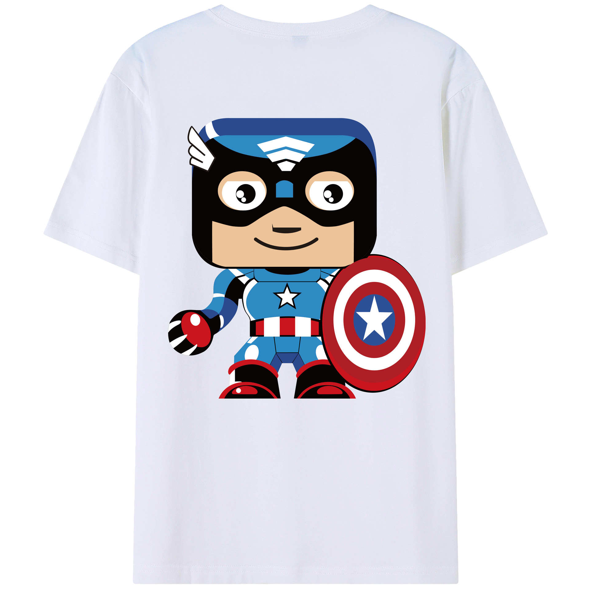 （画像用） アベンジャーズ The Avengers 綿100％ メンズ半袖Tシャツ（バックプリント） 通気性