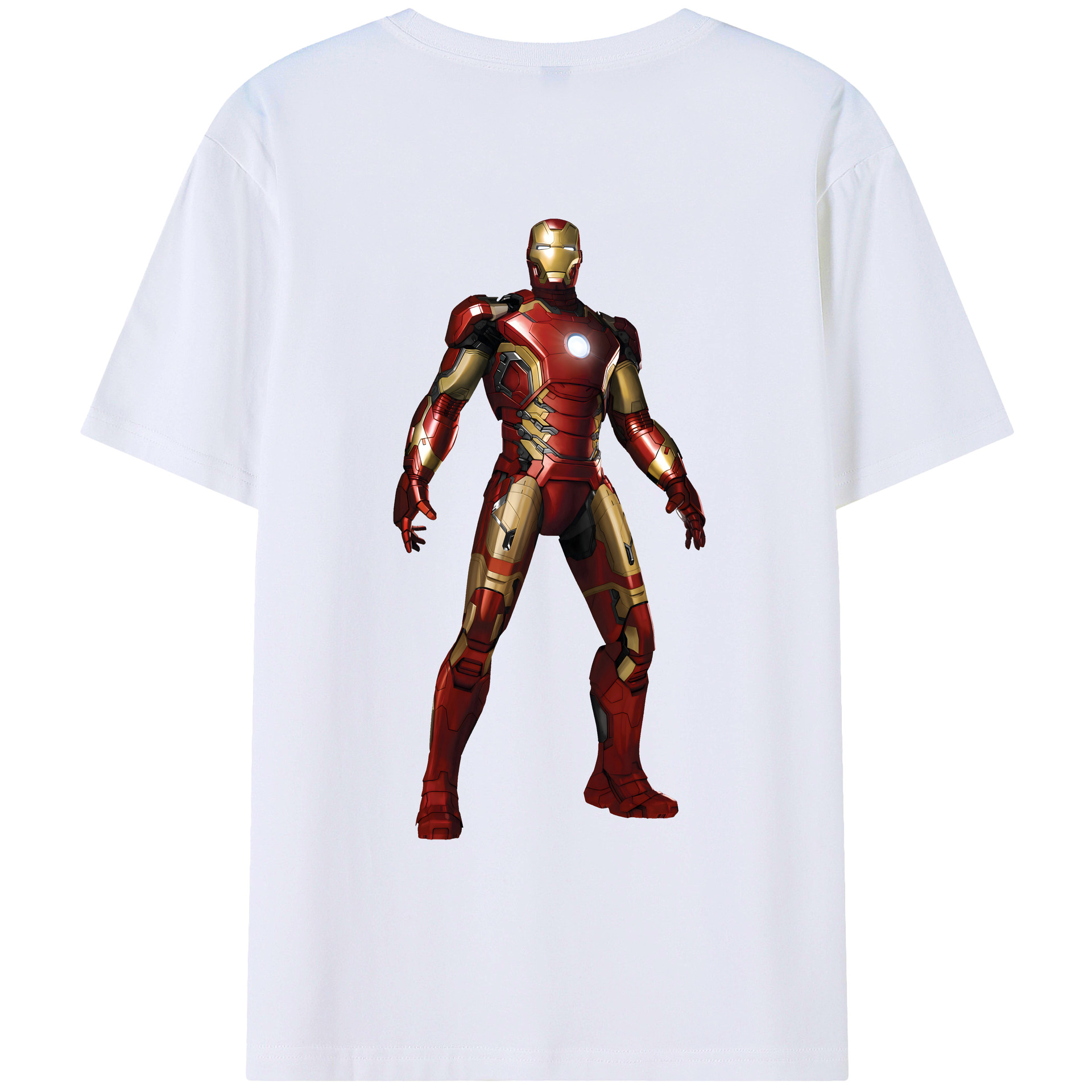 （画像用） アベンジャーズ The Avengers 綿100％ メンズ半袖Tシャツ（バックプリント） 通気性