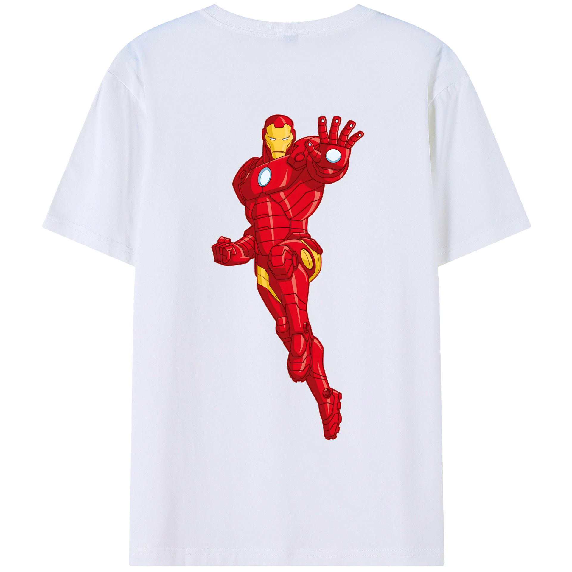（画像用） アベンジャーズ The Avengers 綿100％ メンズ半袖Tシャツ（バックプリント） 通気性
