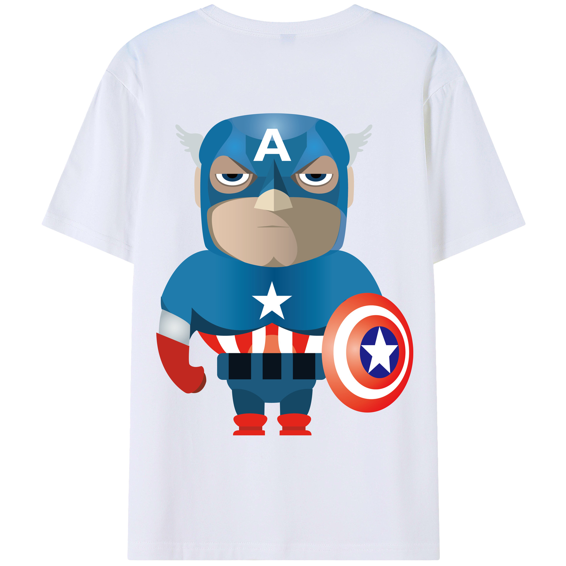（画像用） アベンジャーズ The Avengers 綿100％ メンズ半袖Tシャツ（バックプリント） 通気性