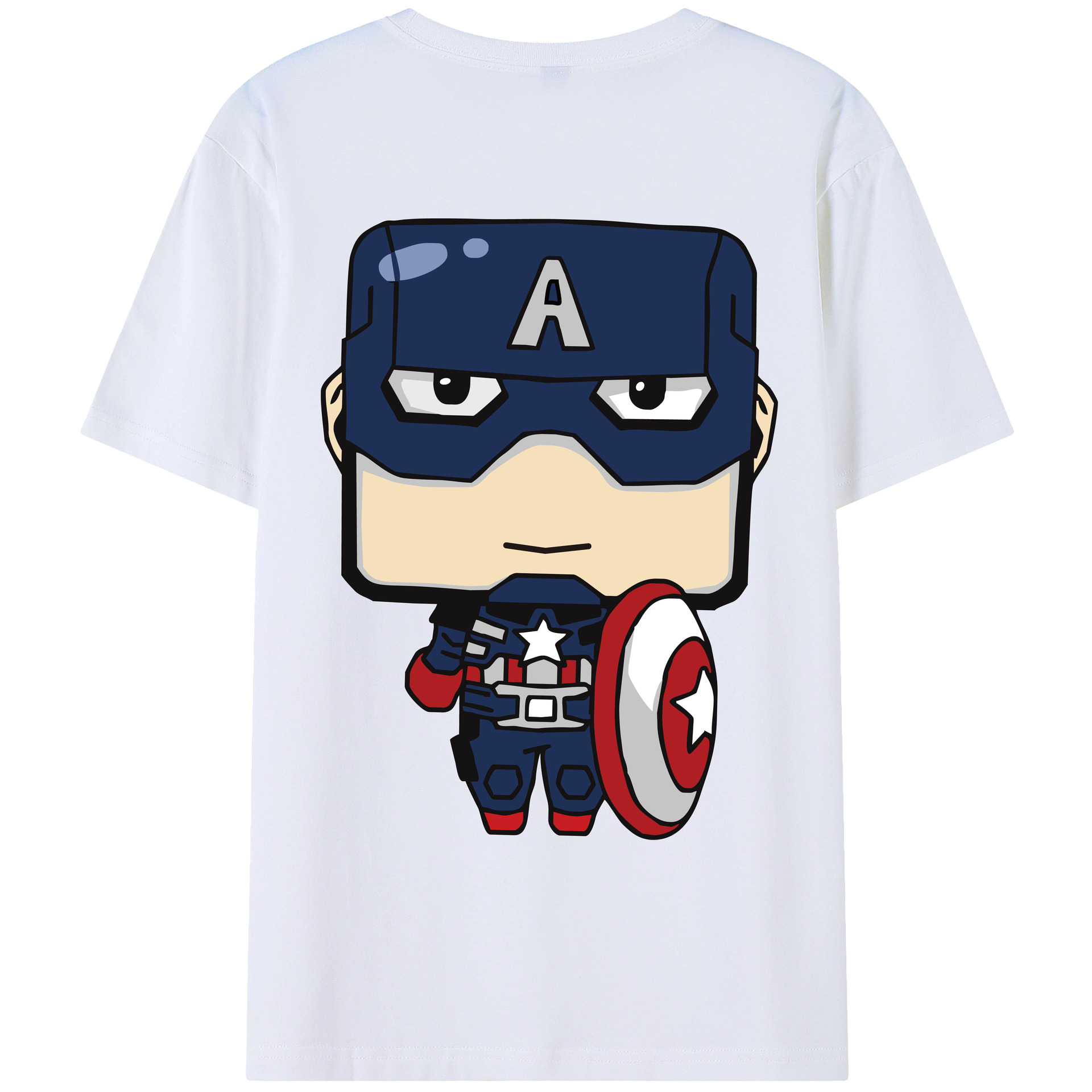 （画像用） アベンジャーズ The Avengers 綿100％ メンズ半袖Tシャツ（バックプリント） 通気性