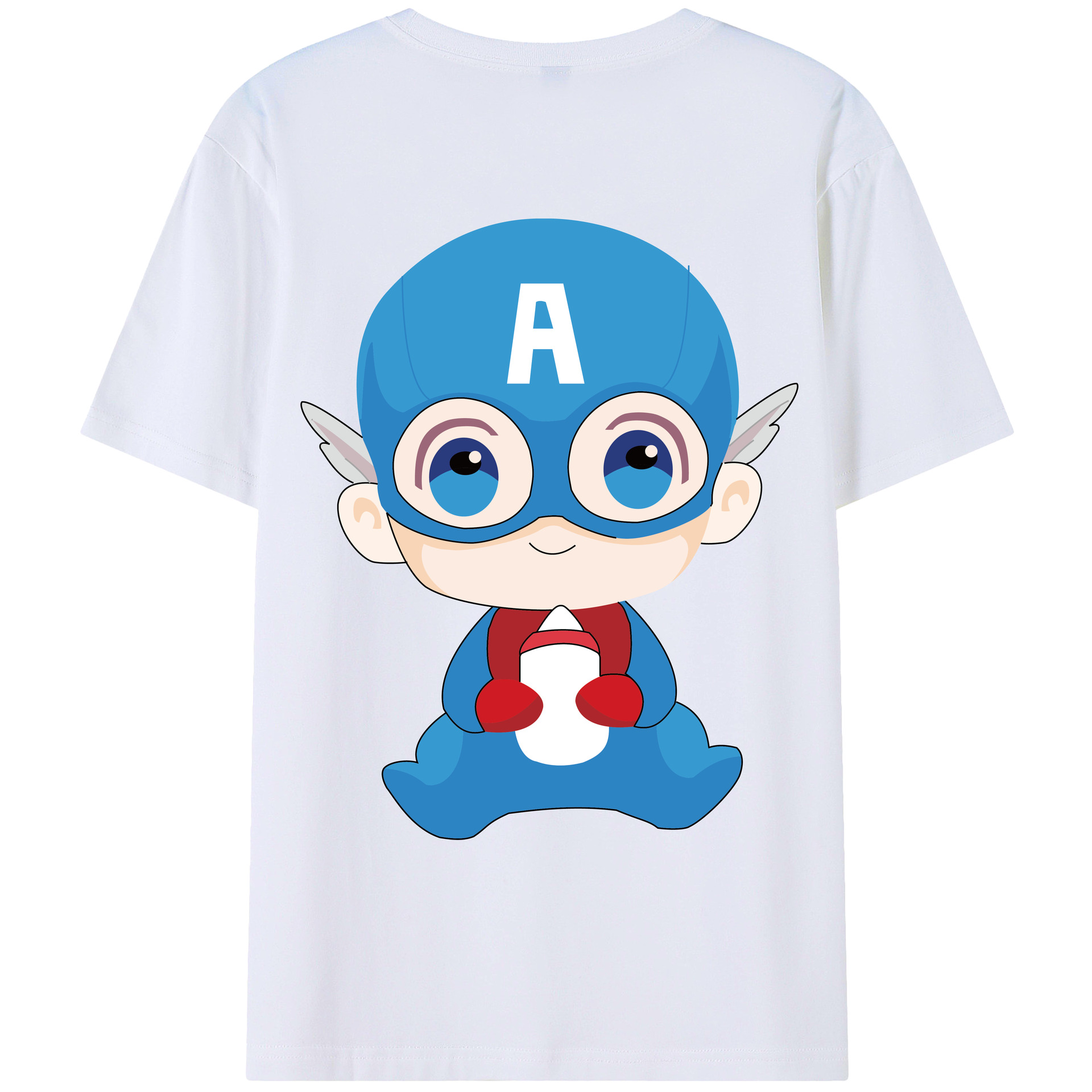 （画像用） アベンジャーズ The Avengers 綿100％ メンズ半袖Tシャツ（バックプリント） 通気性