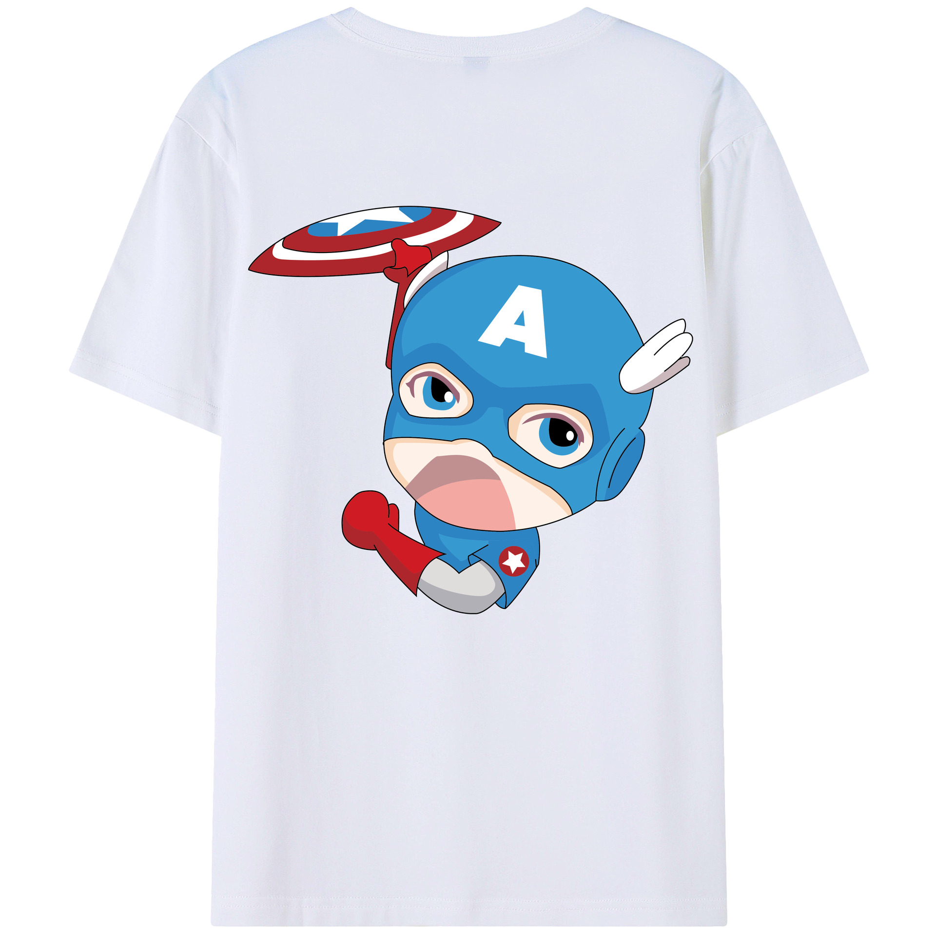 （画像用） アベンジャーズ The Avengers 綿100％ メンズ半袖Tシャツ（バックプリント） 通気性