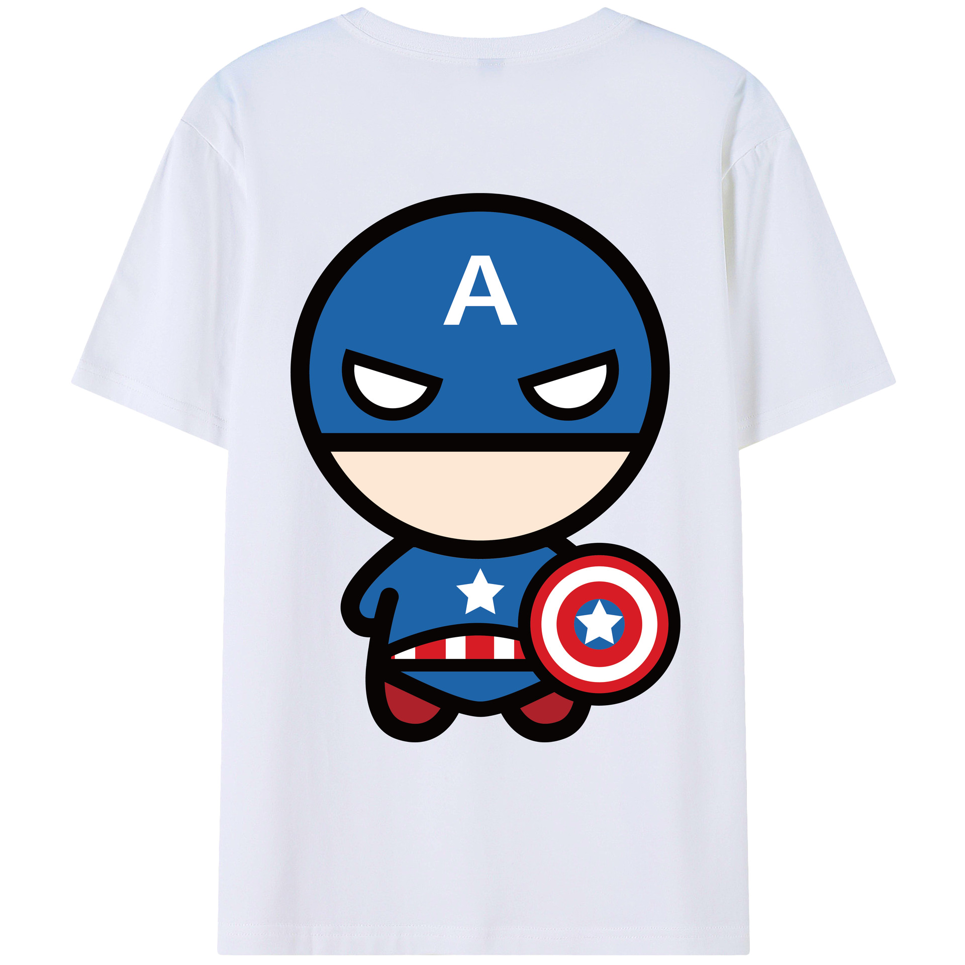 （画像用） アベンジャーズ The Avengers 綿100％ メンズ半袖Tシャツ（バックプリント） 通気性