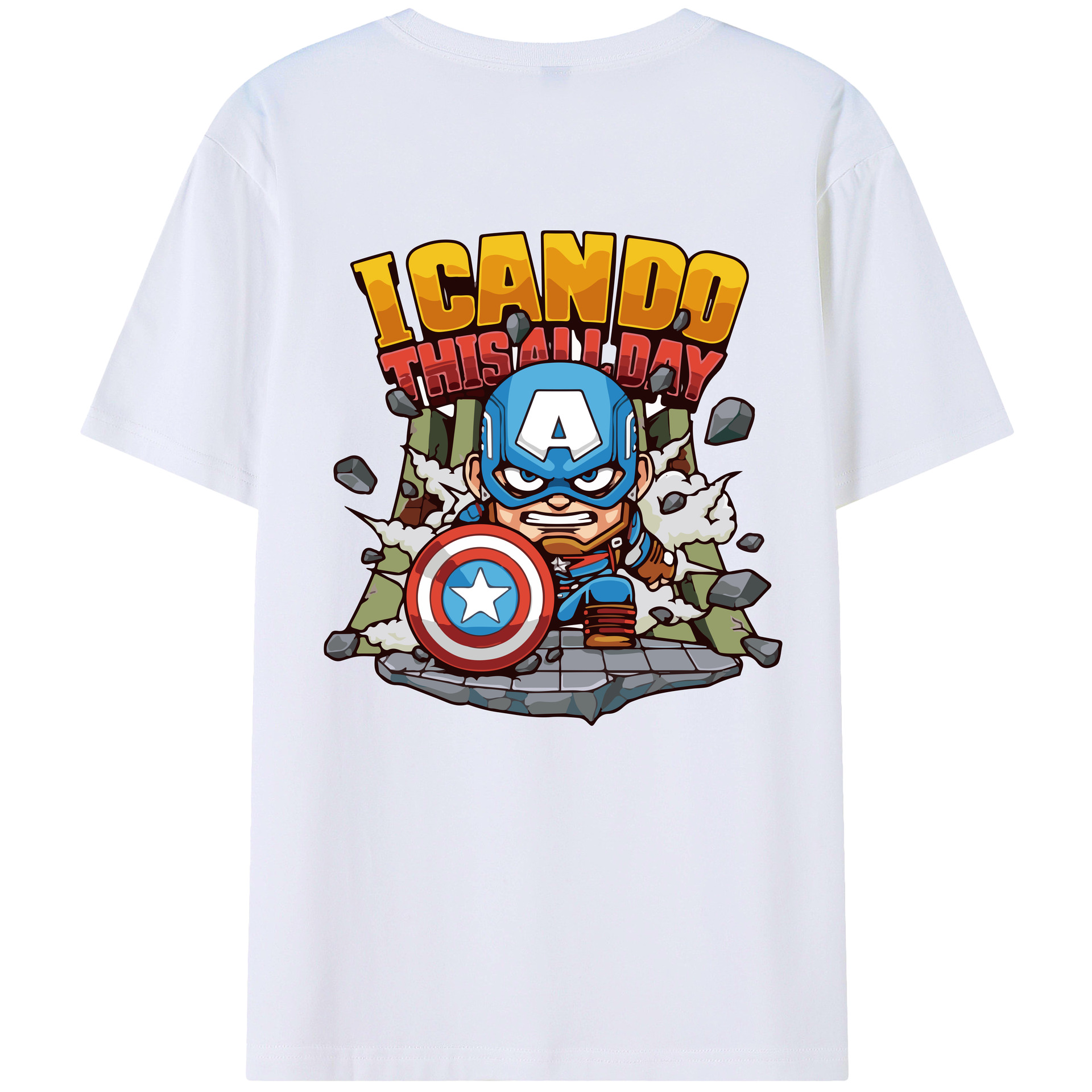 （画像用） アベンジャーズ The Avengers 綿100％ メンズ半袖Tシャツ（バックプリント） 通気性