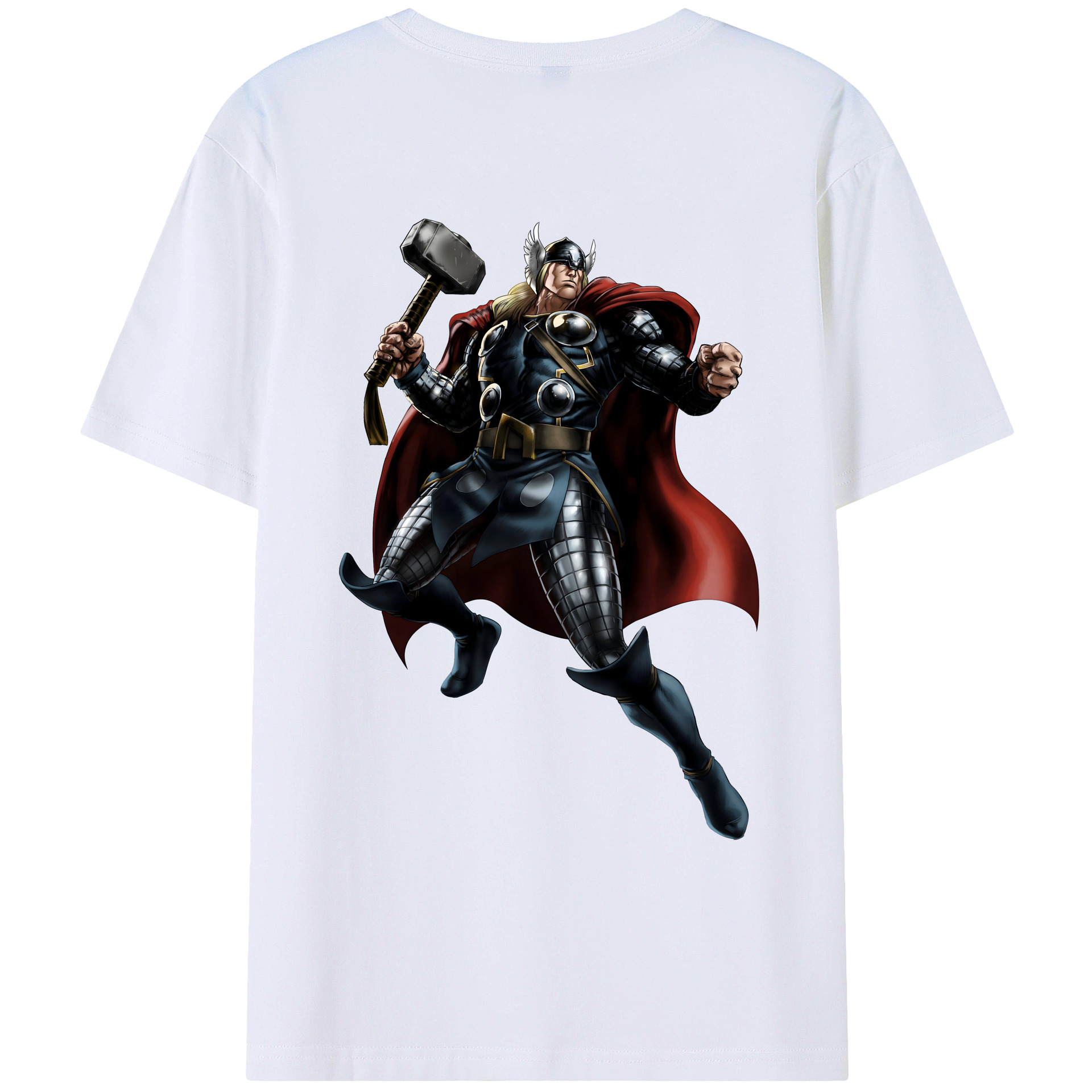 （画像用） アベンジャーズ The Avengers 綿100％ メンズ半袖Tシャツ（バックプリント） 通気性