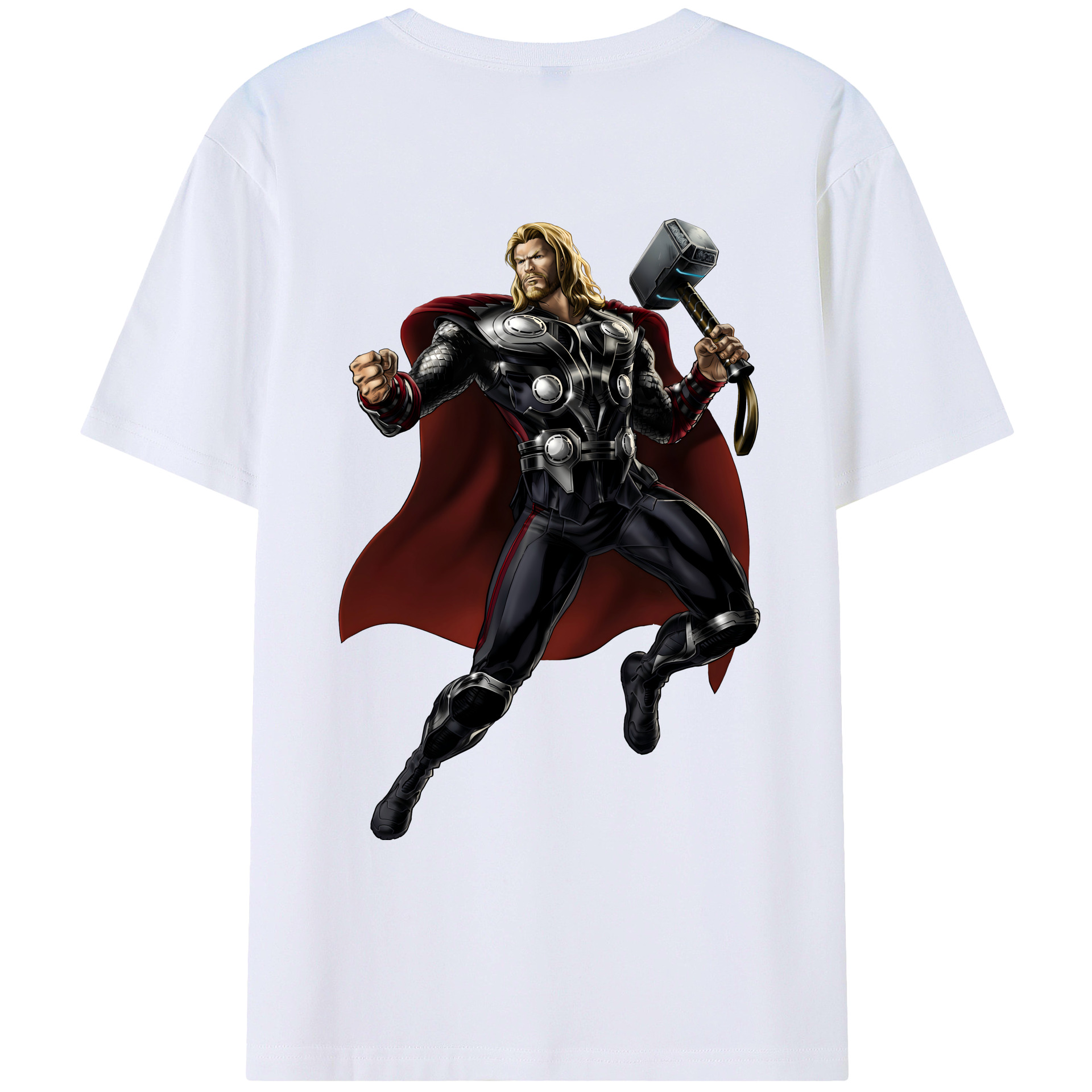 （画像用） アベンジャーズ The Avengers 綿100％ メンズ半袖Tシャツ（バックプリント） 通気性