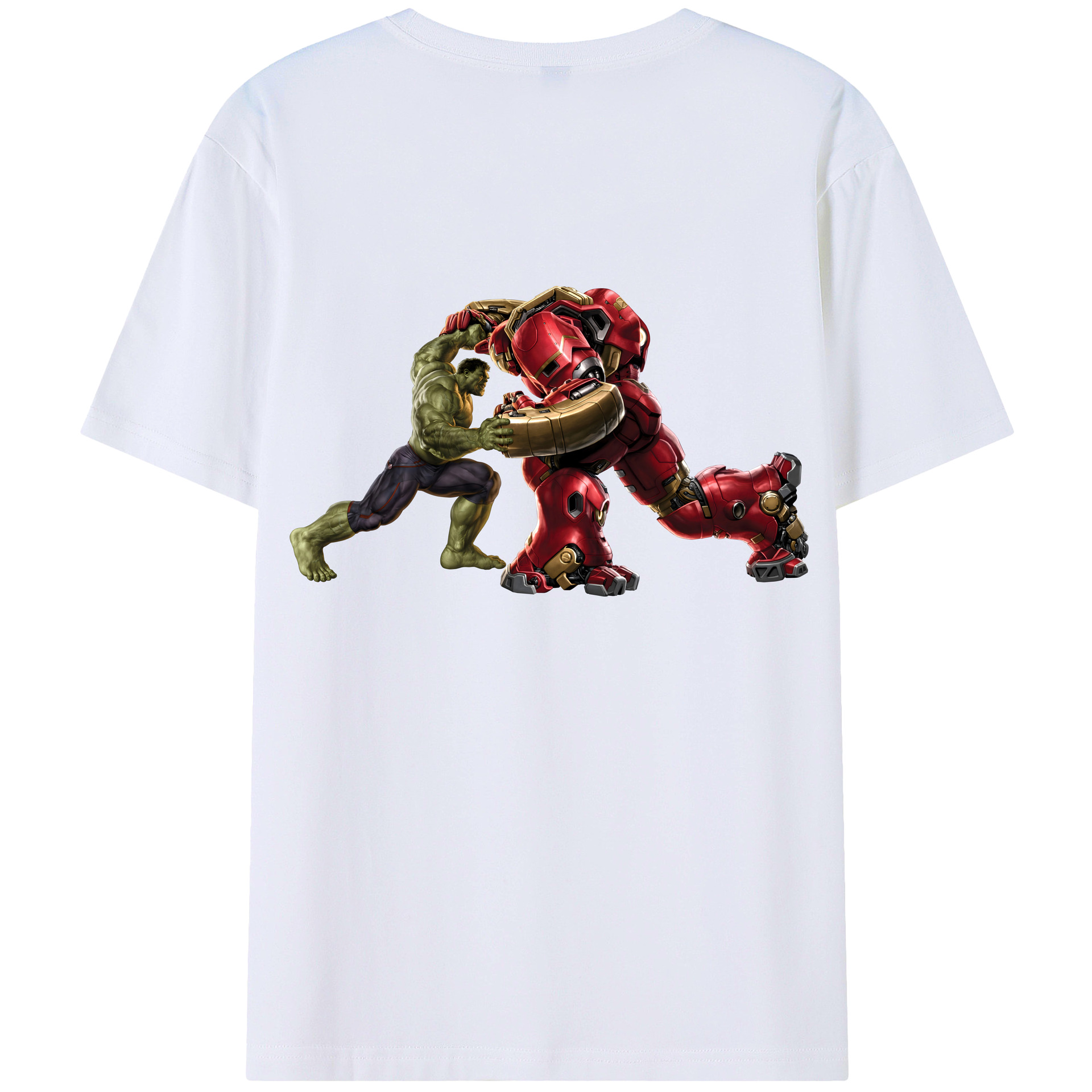 （画像用） アベンジャーズ The Avengers 綿100％ メンズ半袖Tシャツ（バックプリント） 通気性