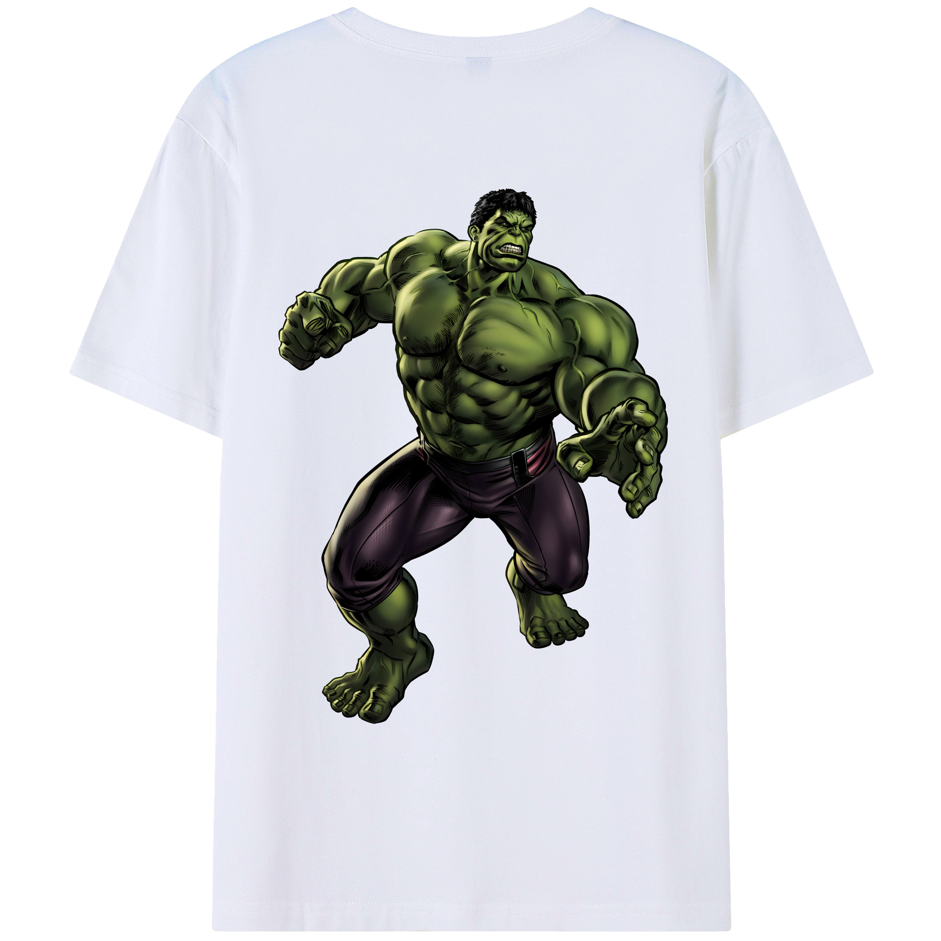 （画像用） アベンジャーズ The Avengers 綿100％ メンズ半袖Tシャツ（バックプリント） 通気性