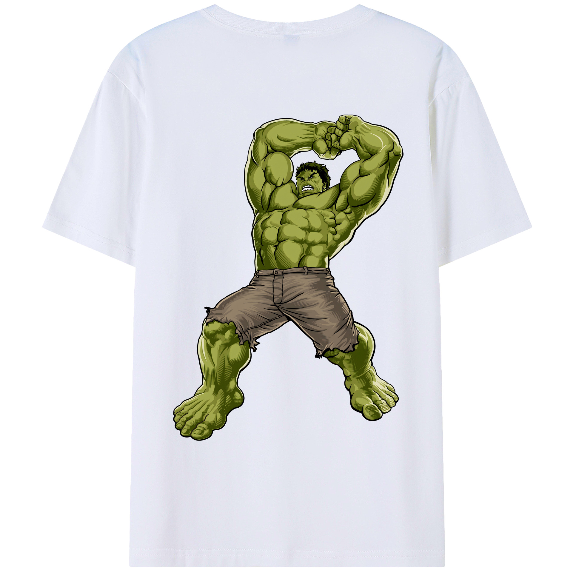 （画像用） アベンジャーズ The Avengers 綿100％ メンズ半袖Tシャツ（バックプリント） 通気性