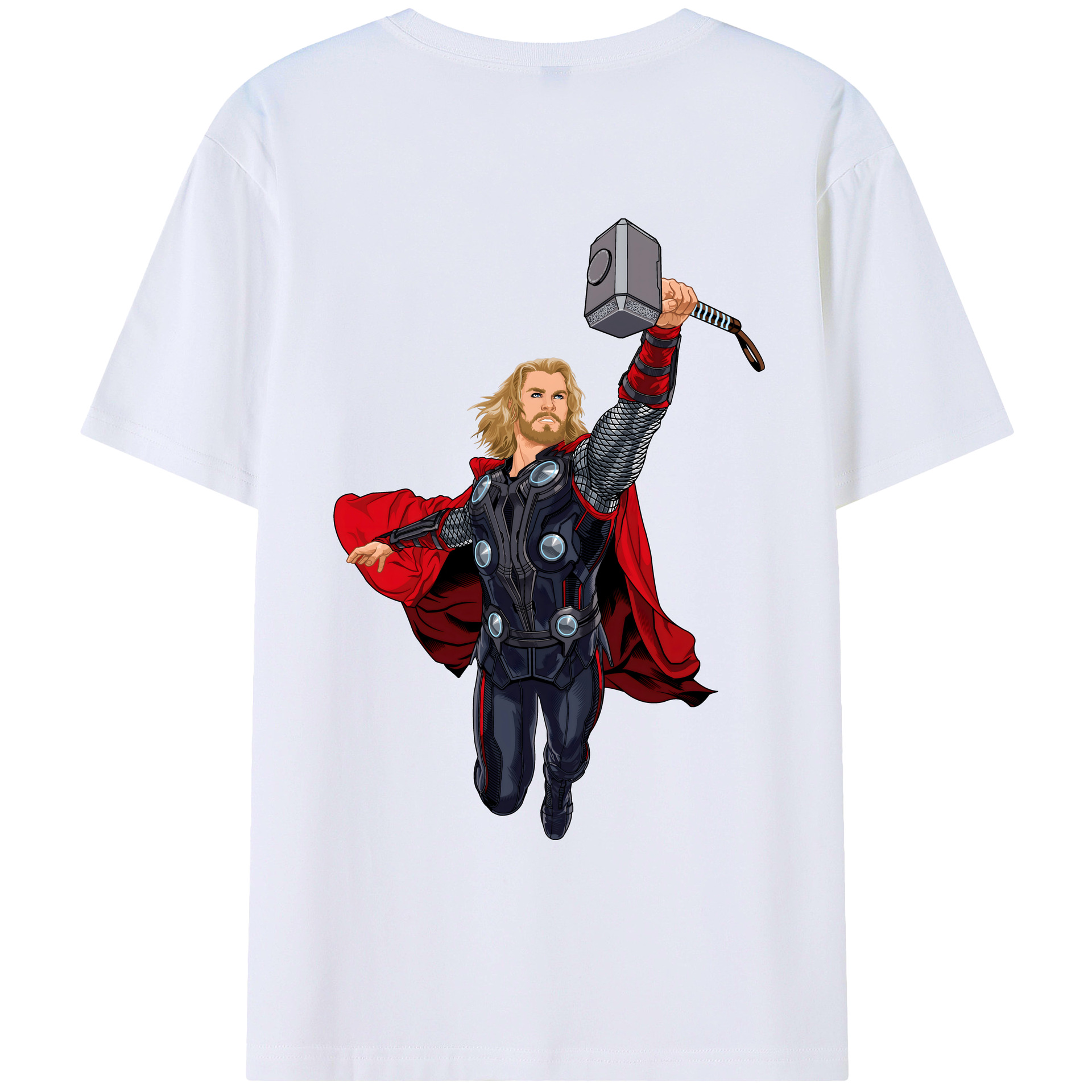 （画像用） アベンジャーズ The Avengers 綿100％ メンズ半袖Tシャツ（バックプリント） 通気性