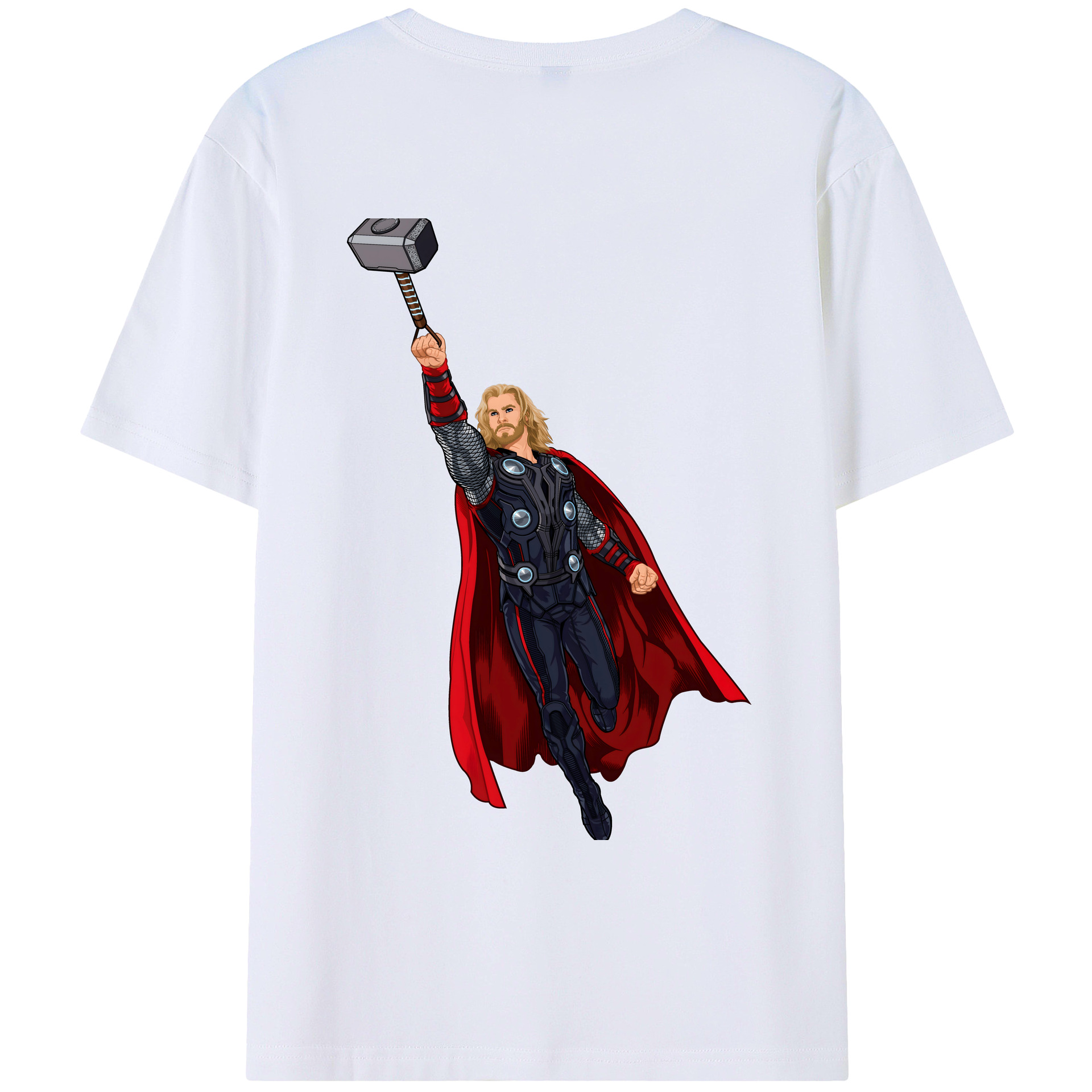 （画像用） アベンジャーズ The Avengers 綿100％ メンズ半袖Tシャツ（バックプリント） 通気性