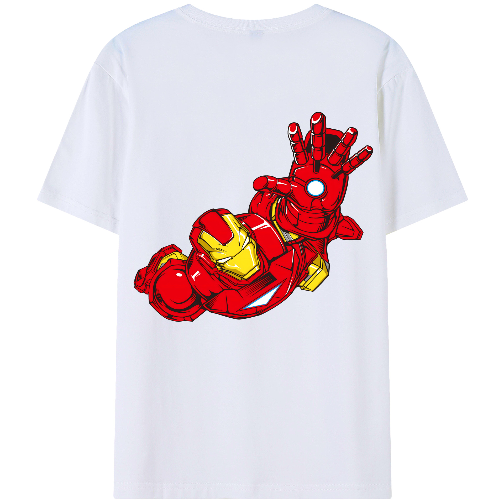 （画像用） アベンジャーズ The Avengers 綿100％ メンズ半袖Tシャツ（バックプリント） 通気性