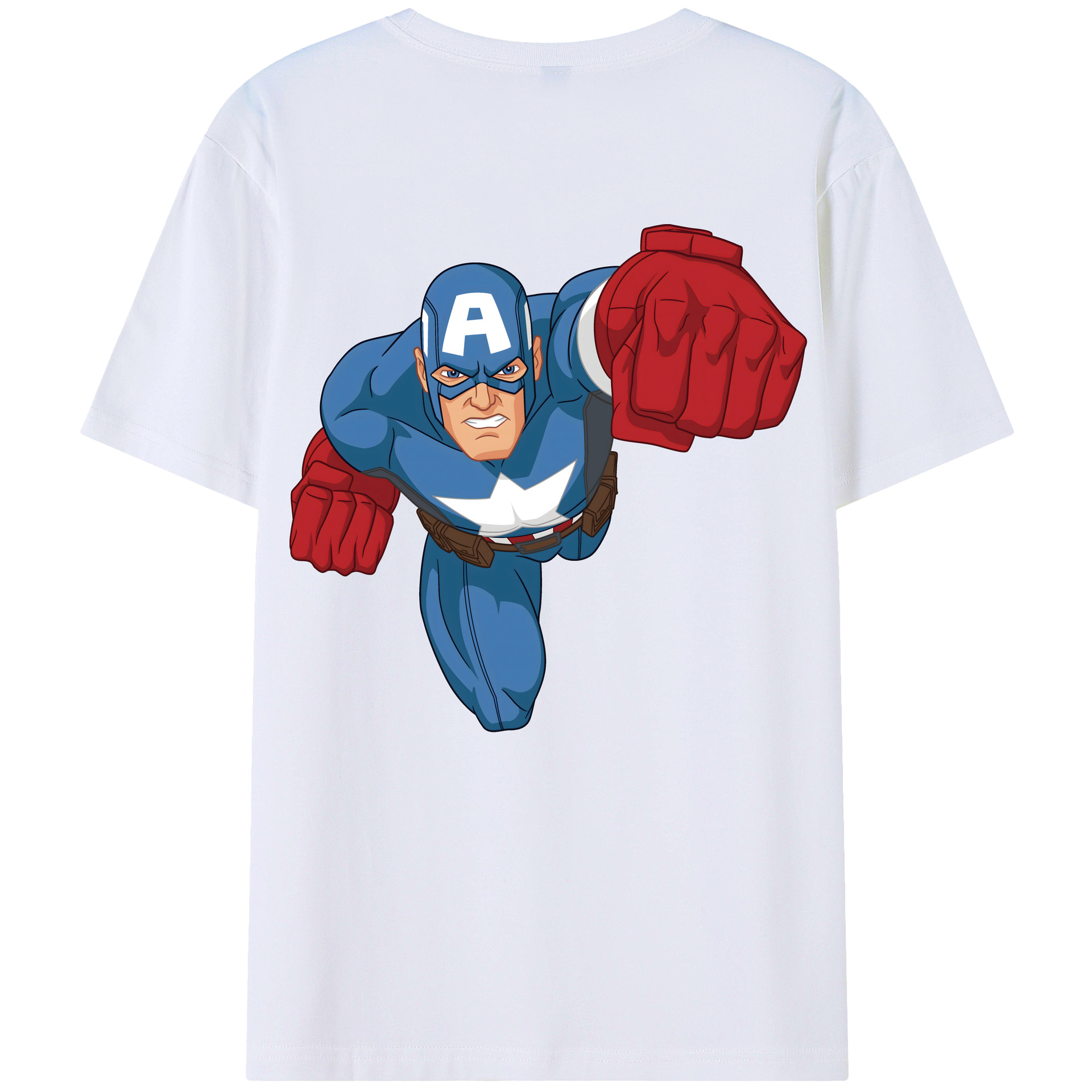 （画像用） アベンジャーズ The Avengers 綿100％ メンズ半袖Tシャツ（バックプリント） 通気性
