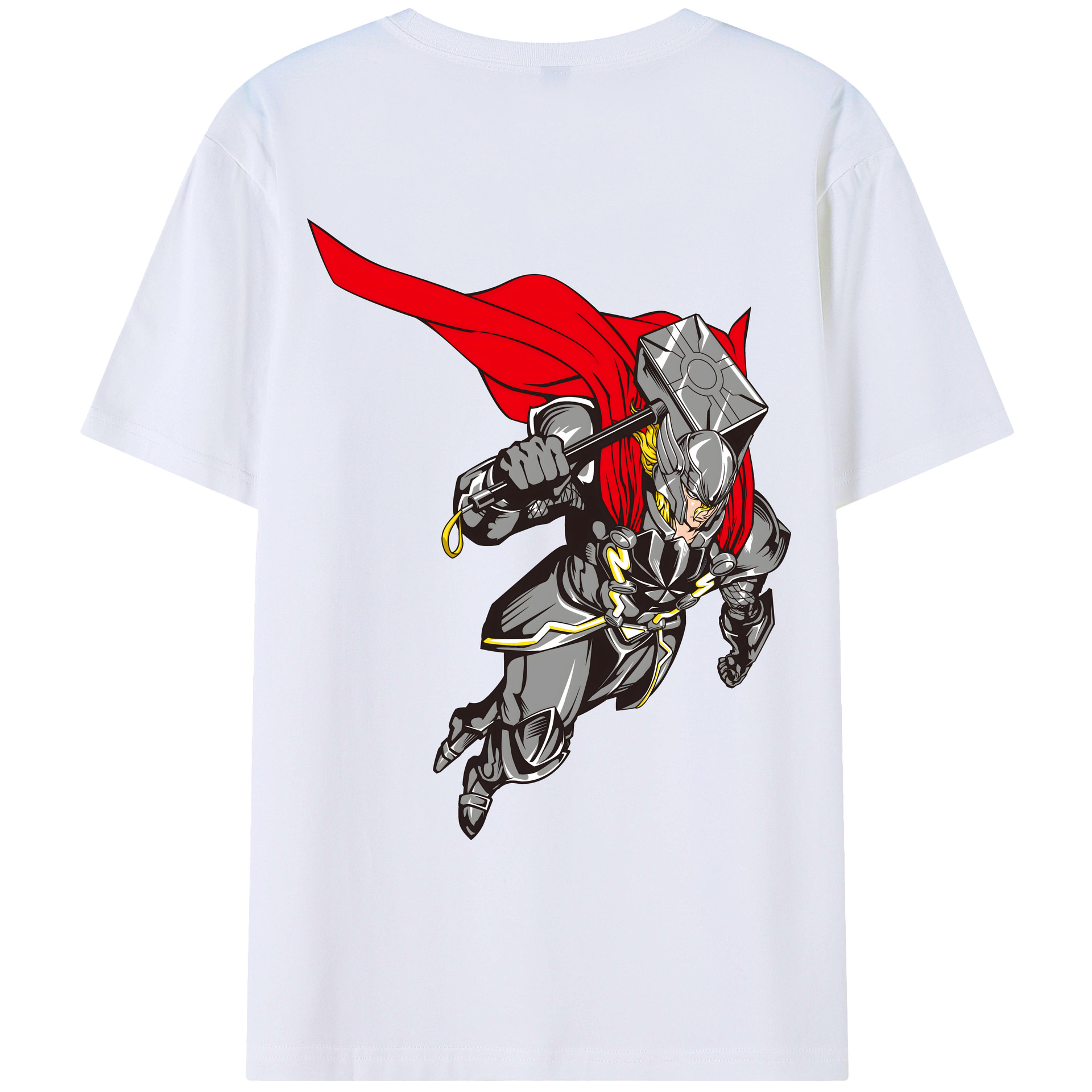 （画像用） アベンジャーズ The Avengers 綿100％ メンズ半袖Tシャツ（バックプリント） 通気性
