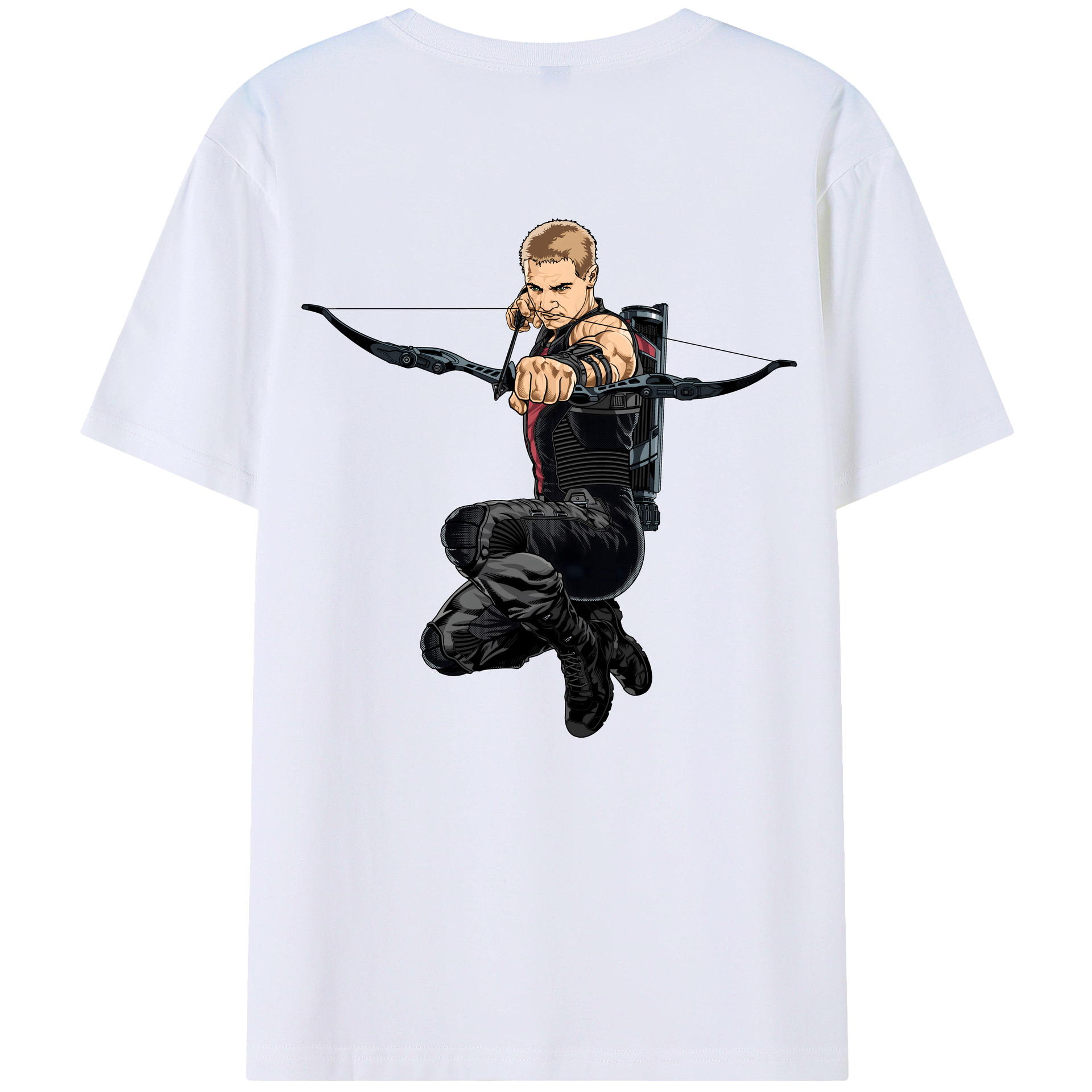 （画像用） アベンジャーズ The Avengers 綿100％ メンズ半袖Tシャツ（バックプリント） 通気性