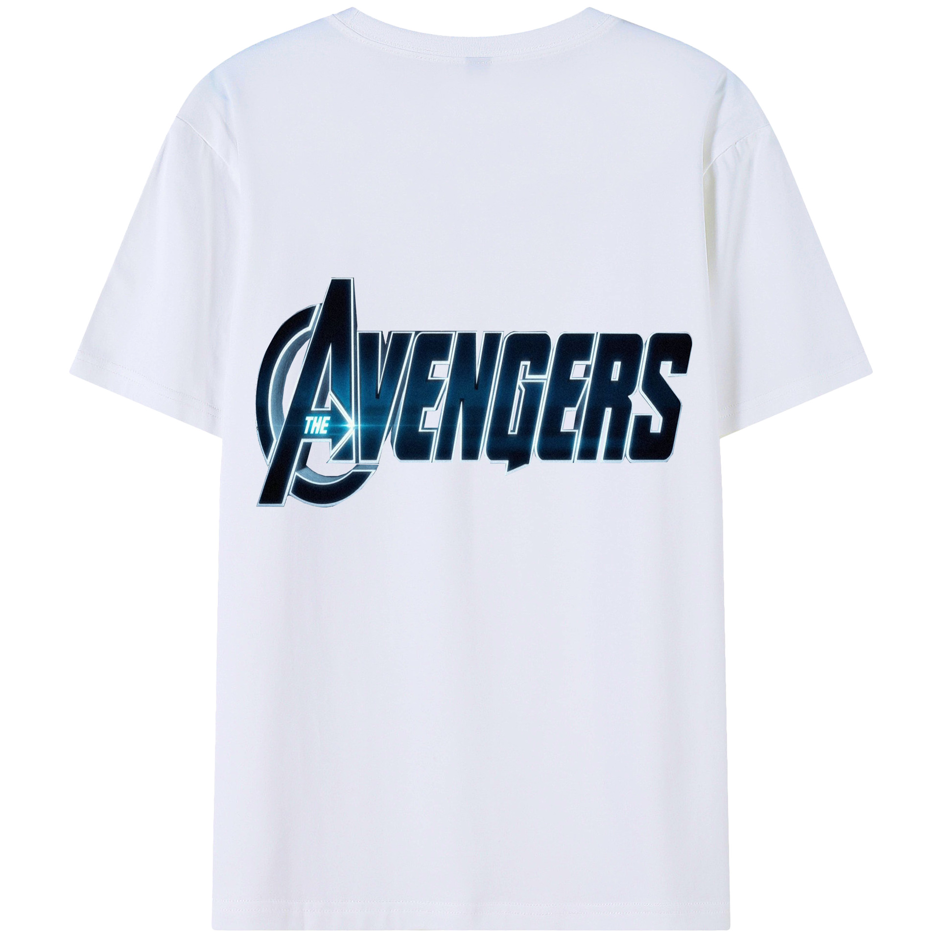 （画像用） アベンジャーズ The Avengers 綿100％ メンズ半袖Tシャツ（バックプリント） 通気性