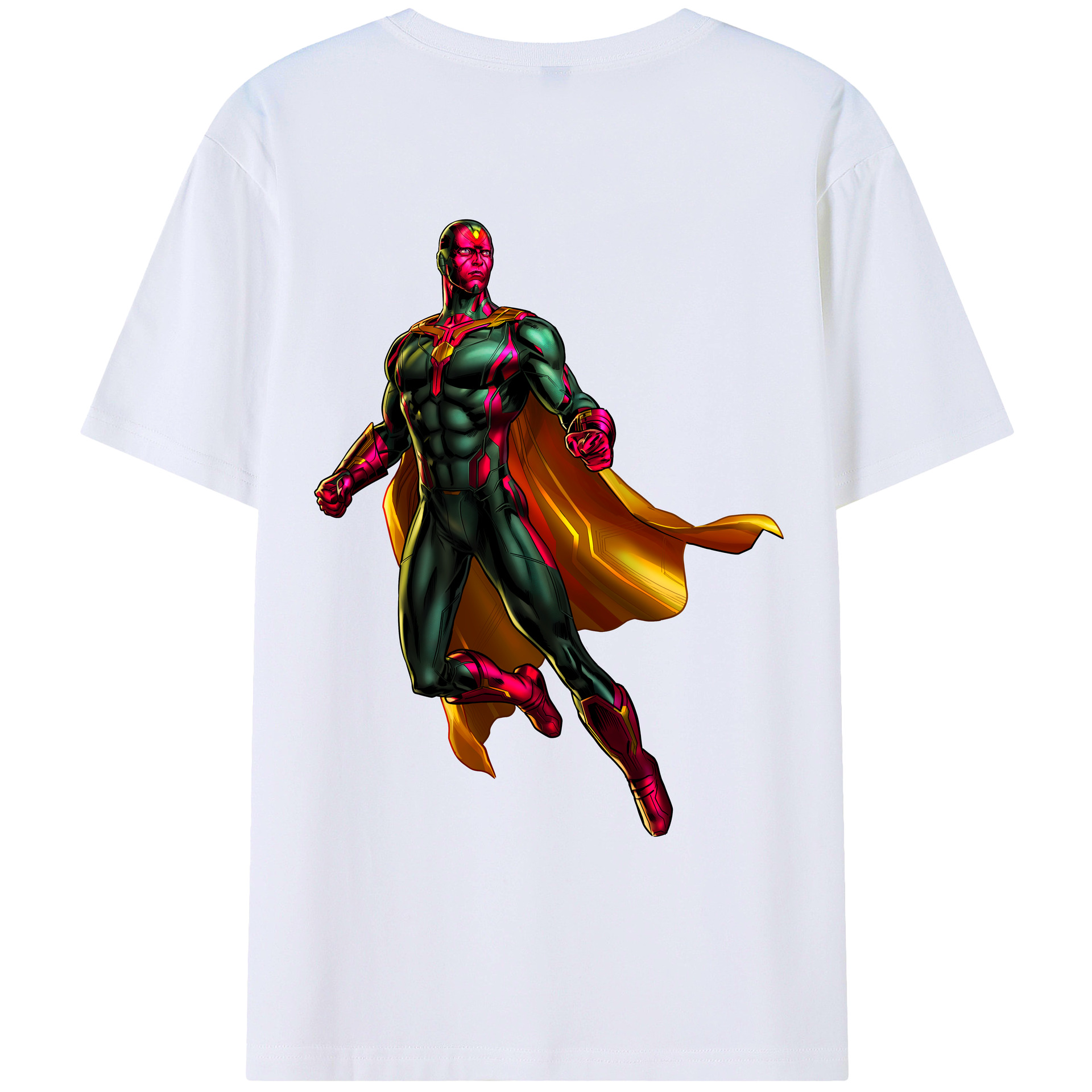 （画像用） アベンジャーズ The Avengers 綿100％ メンズ半袖Tシャツ（バックプリント） 通気性