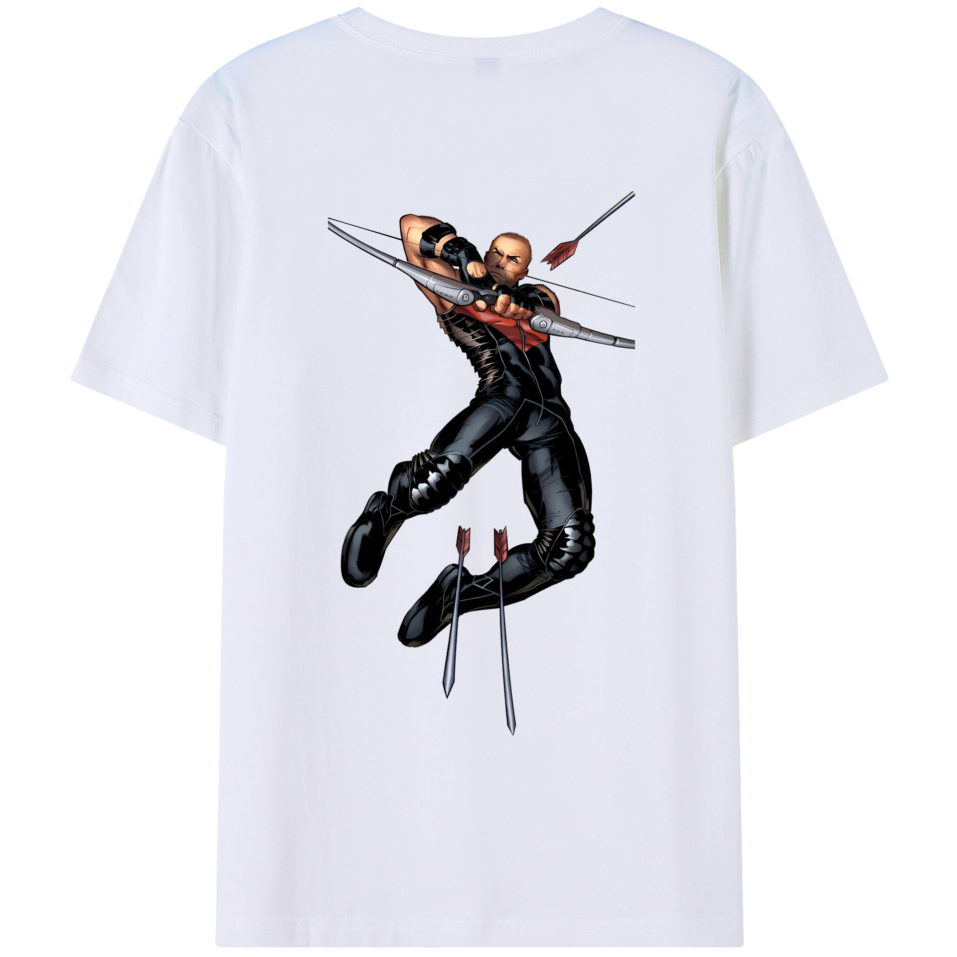 （画像用） アベンジャーズ The Avengers 綿100％ メンズ半袖Tシャツ（バックプリント） 通気性
