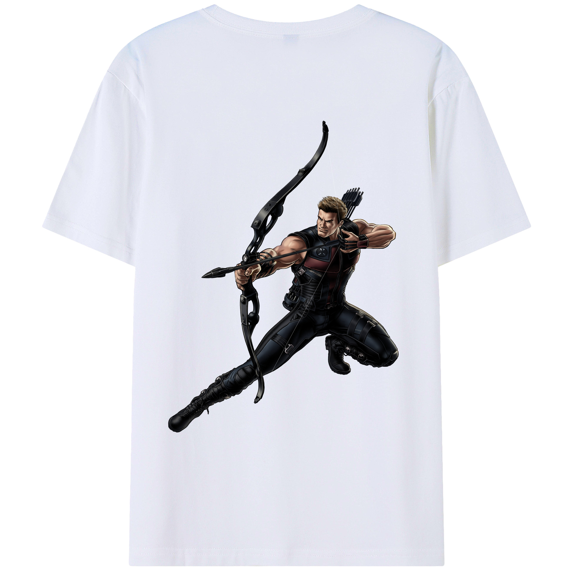（画像用） アベンジャーズ The Avengers 綿100％ メンズ半袖Tシャツ（バックプリント） 通気性