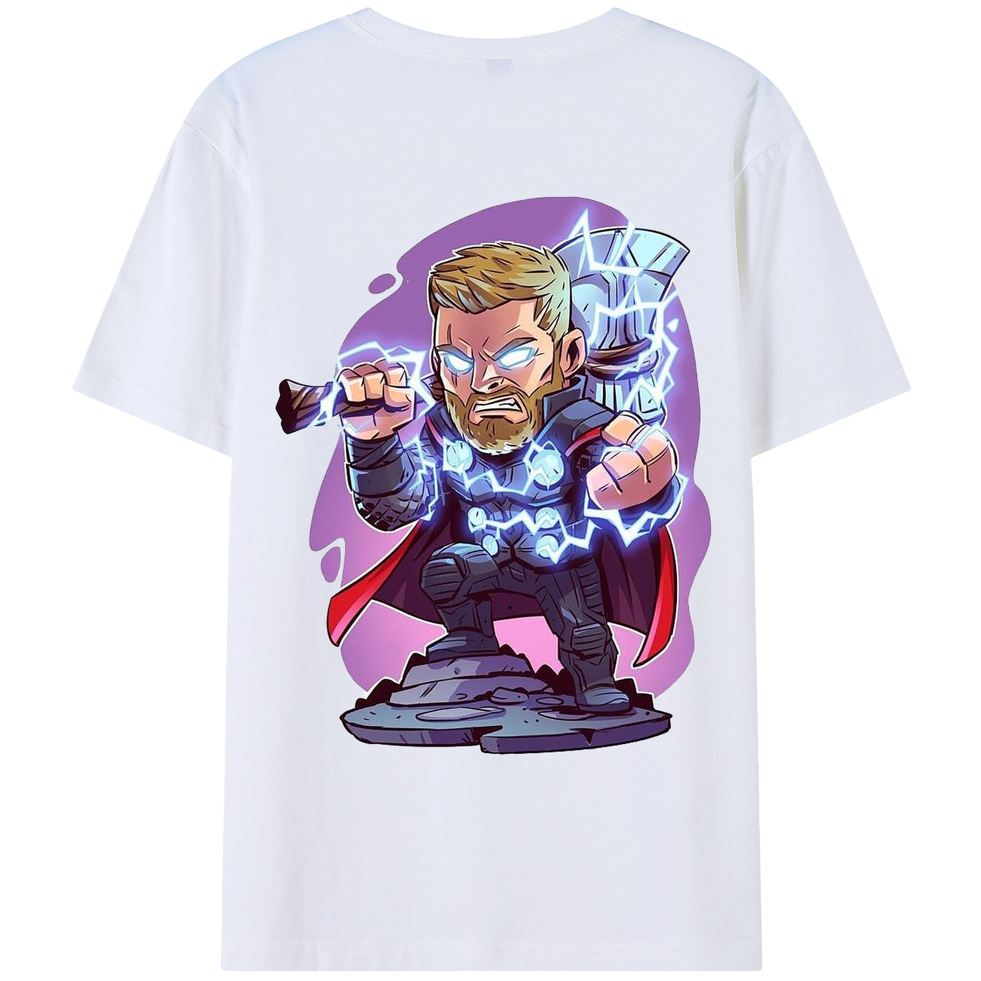 （画像用） アベンジャーズ The Avengers 綿100％ メンズ半袖Tシャツ（バックプリント） 通気性