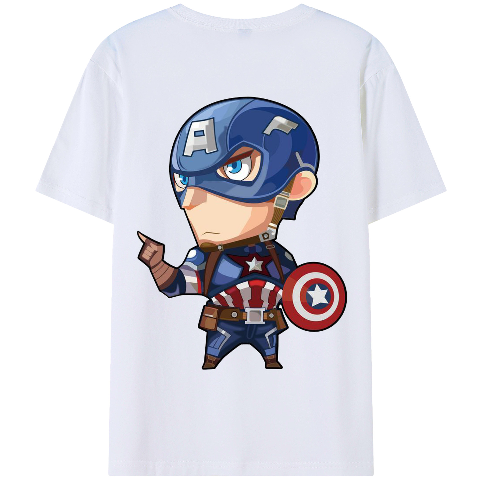 （画像用） アベンジャーズ The Avengers 綿100％ メンズ半袖Tシャツ（バックプリント） 通気性