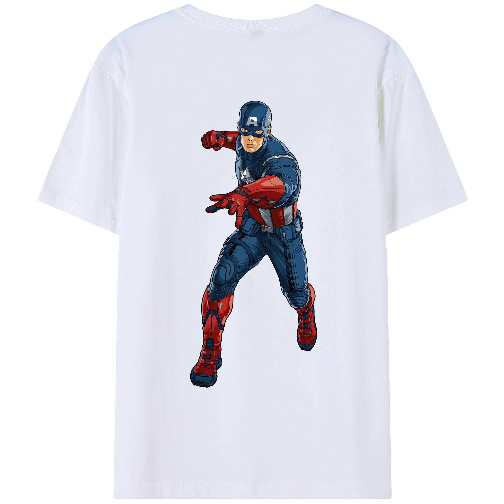 （画像用） アベンジャーズ The Avengers 綿100％ メンズ半袖Tシャツ（バックプリント） 通気性