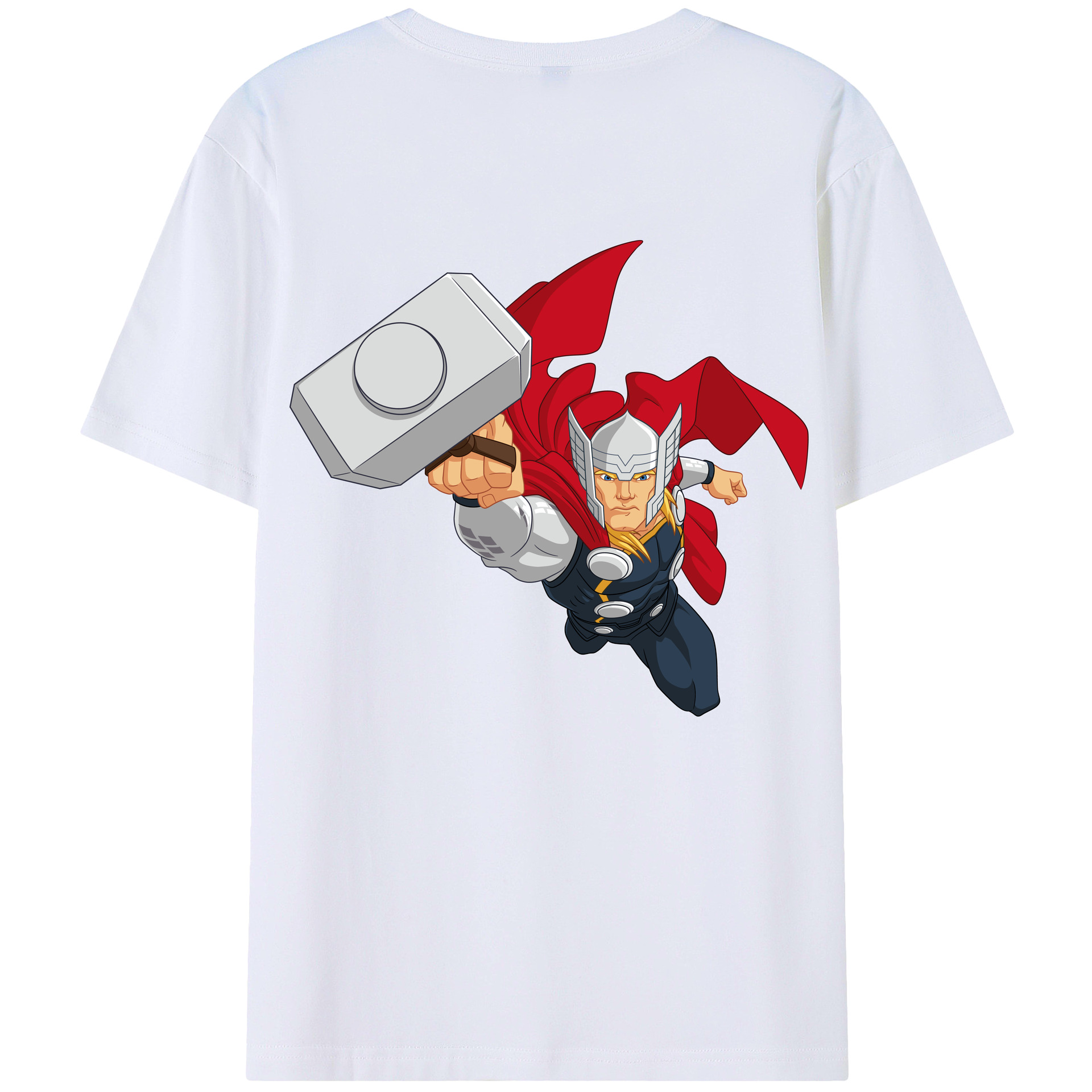 （画像用） アベンジャーズ The Avengers 綿100％ メンズ半袖Tシャツ（バックプリント） 通気性