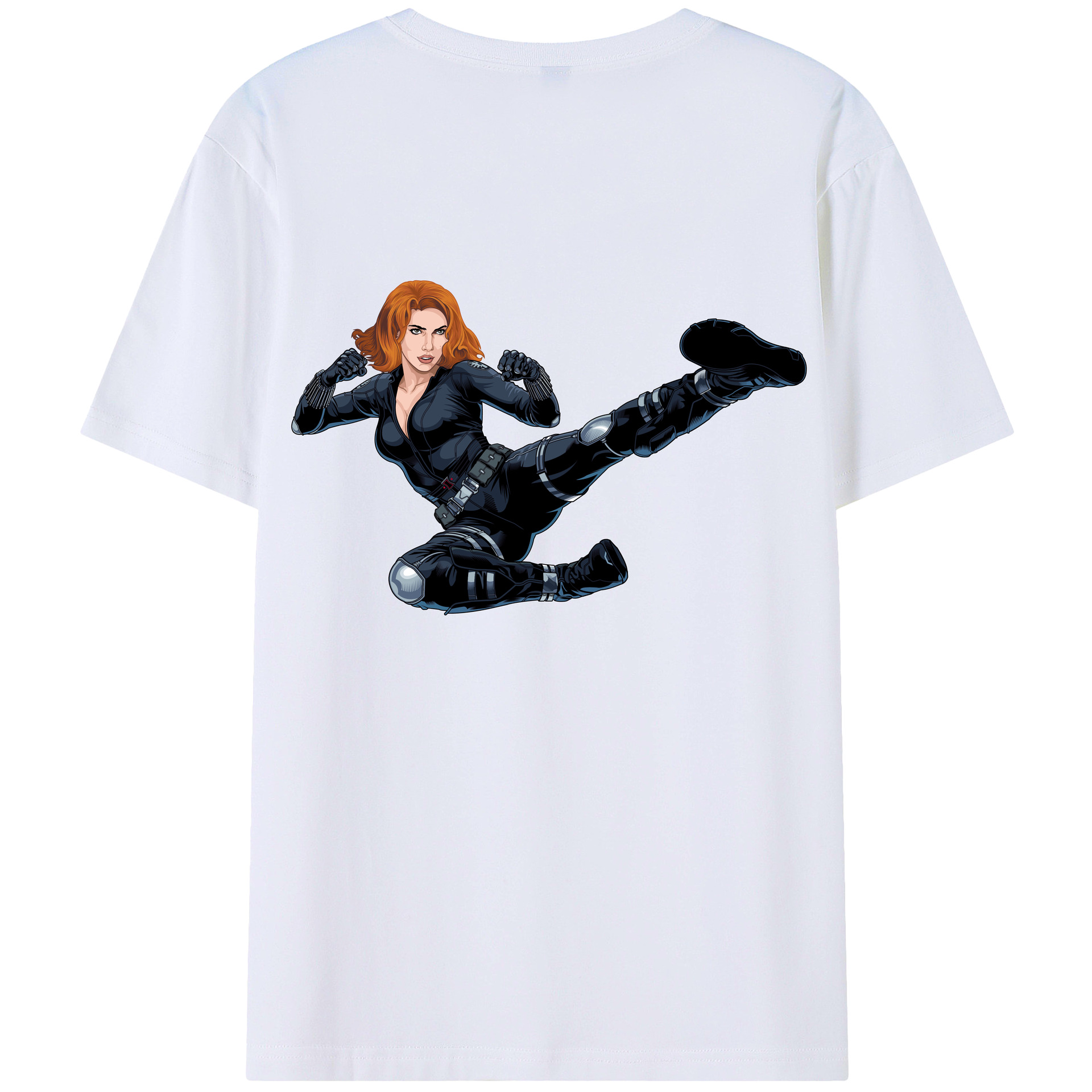 （画像用） アベンジャーズ The Avengers 綿100％ メンズ半袖Tシャツ（バックプリント） 通気性