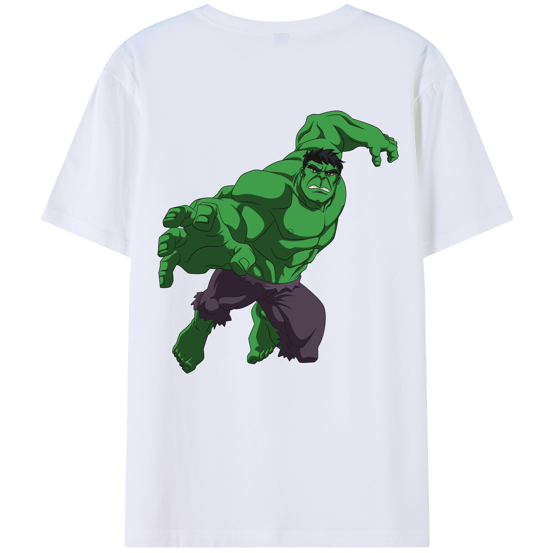（画像用） アベンジャーズ The Avengers 綿100％ メンズ半袖Tシャツ（バックプリント） 通気性