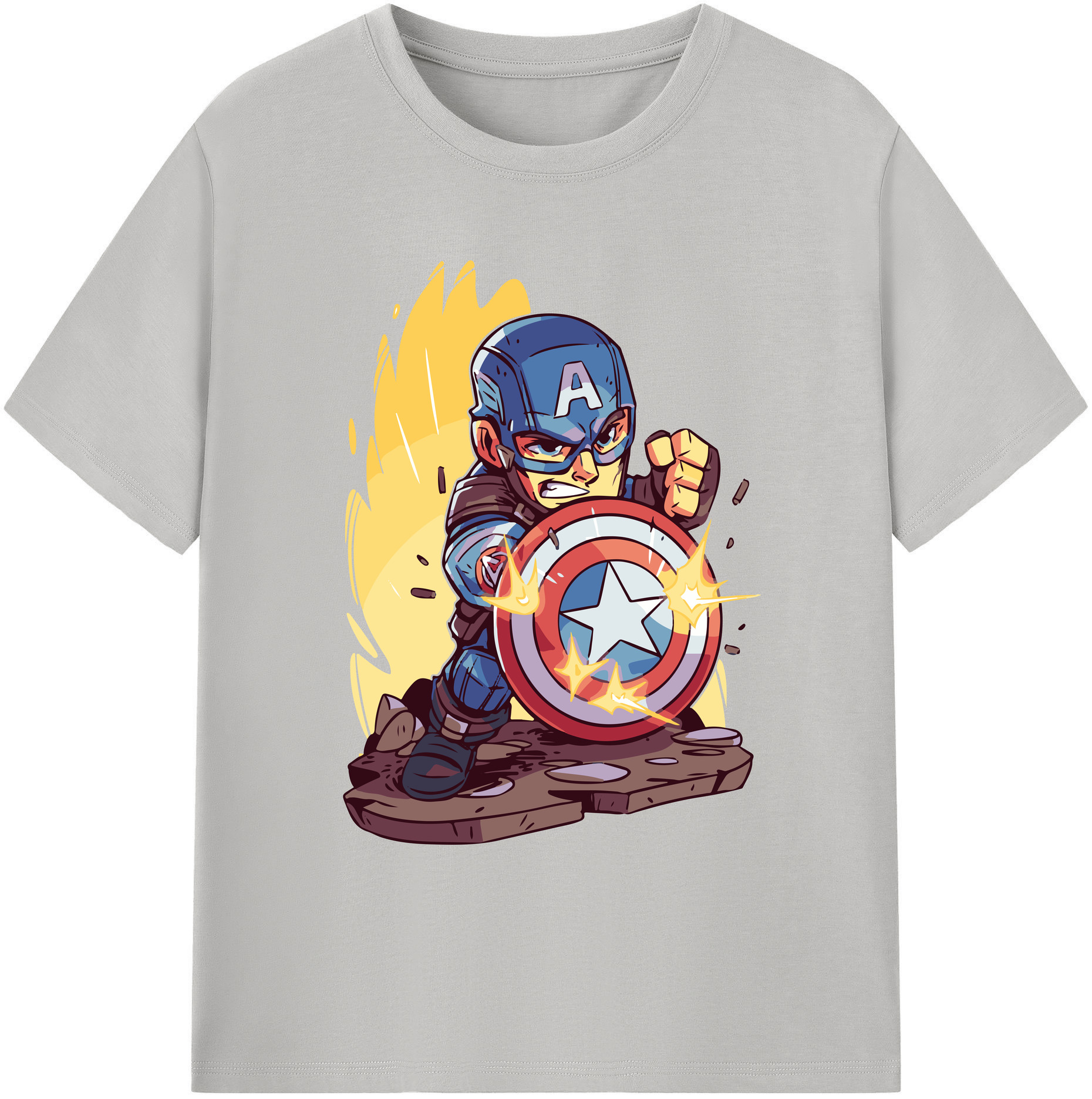 （画像用） アベンジャーズ The Avengers 綿100％ メンズ半袖Tシャツ｜肌触りやわらか＆通気性