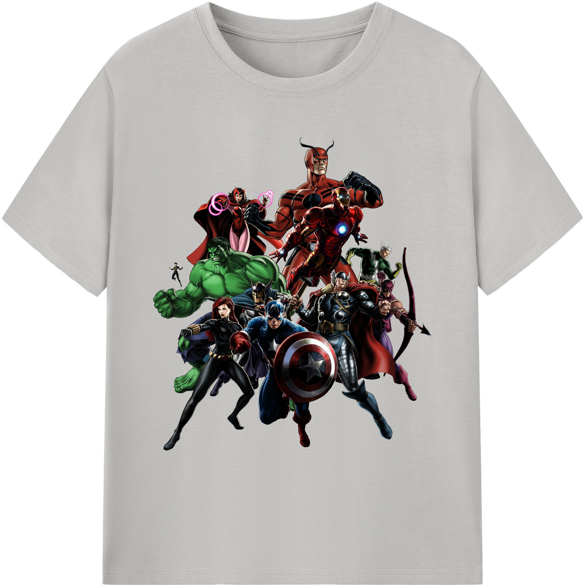 （画像用） アベンジャーズ The Avengers 綿100％ メンズ半袖Tシャツ｜肌触りやわらか＆通気性