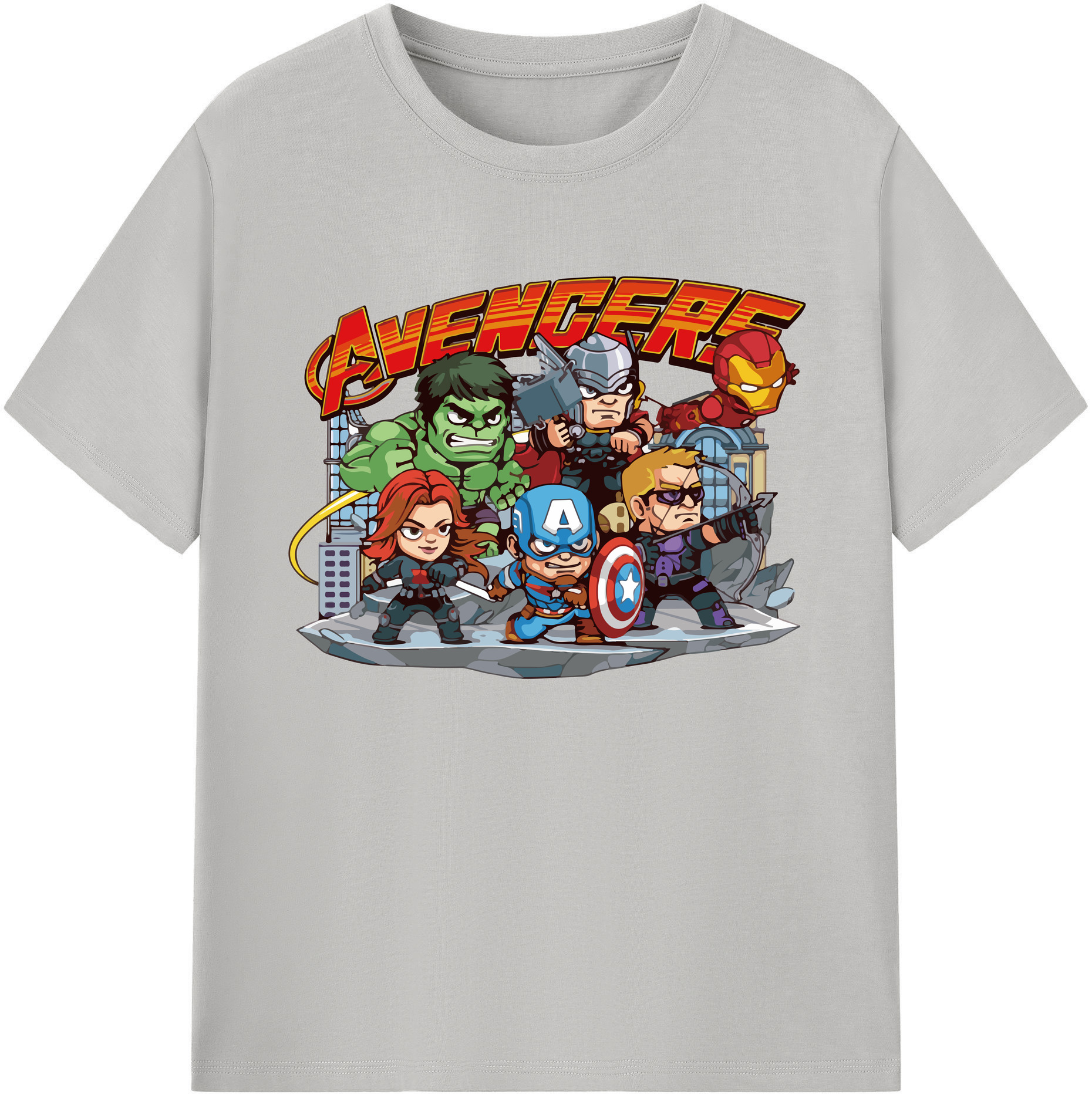 （画像用） アベンジャーズ The Avengers 綿100％ メンズ半袖Tシャツ｜肌触りやわらか＆通気性