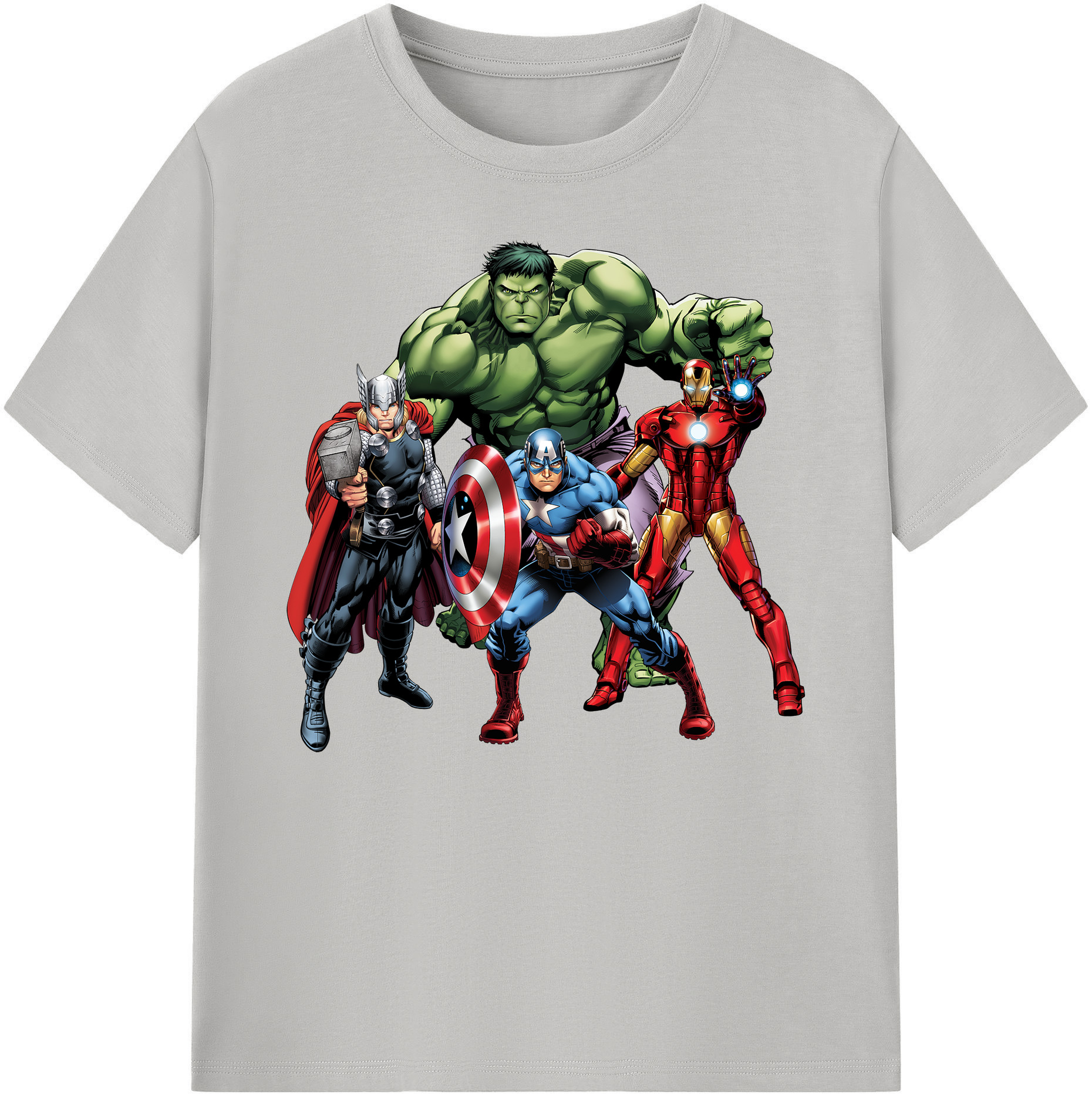 （画像用） アベンジャーズ The Avengers 綿100％ メンズ半袖Tシャツ｜肌触りやわらか＆通気性