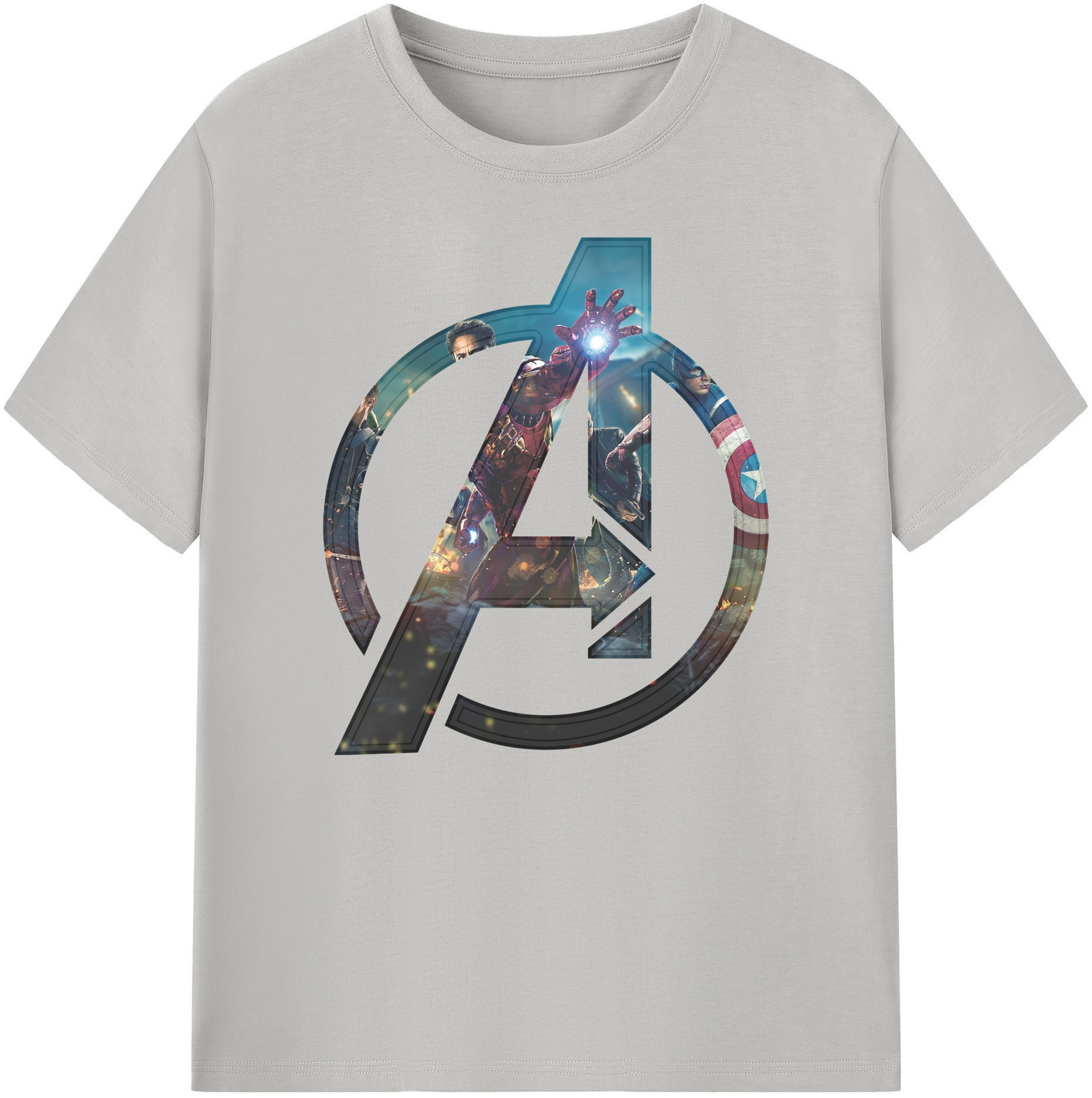 （画像用） アベンジャーズ The Avengers 綿100％ メンズ半袖Tシャツ｜肌触りやわらか＆通気性