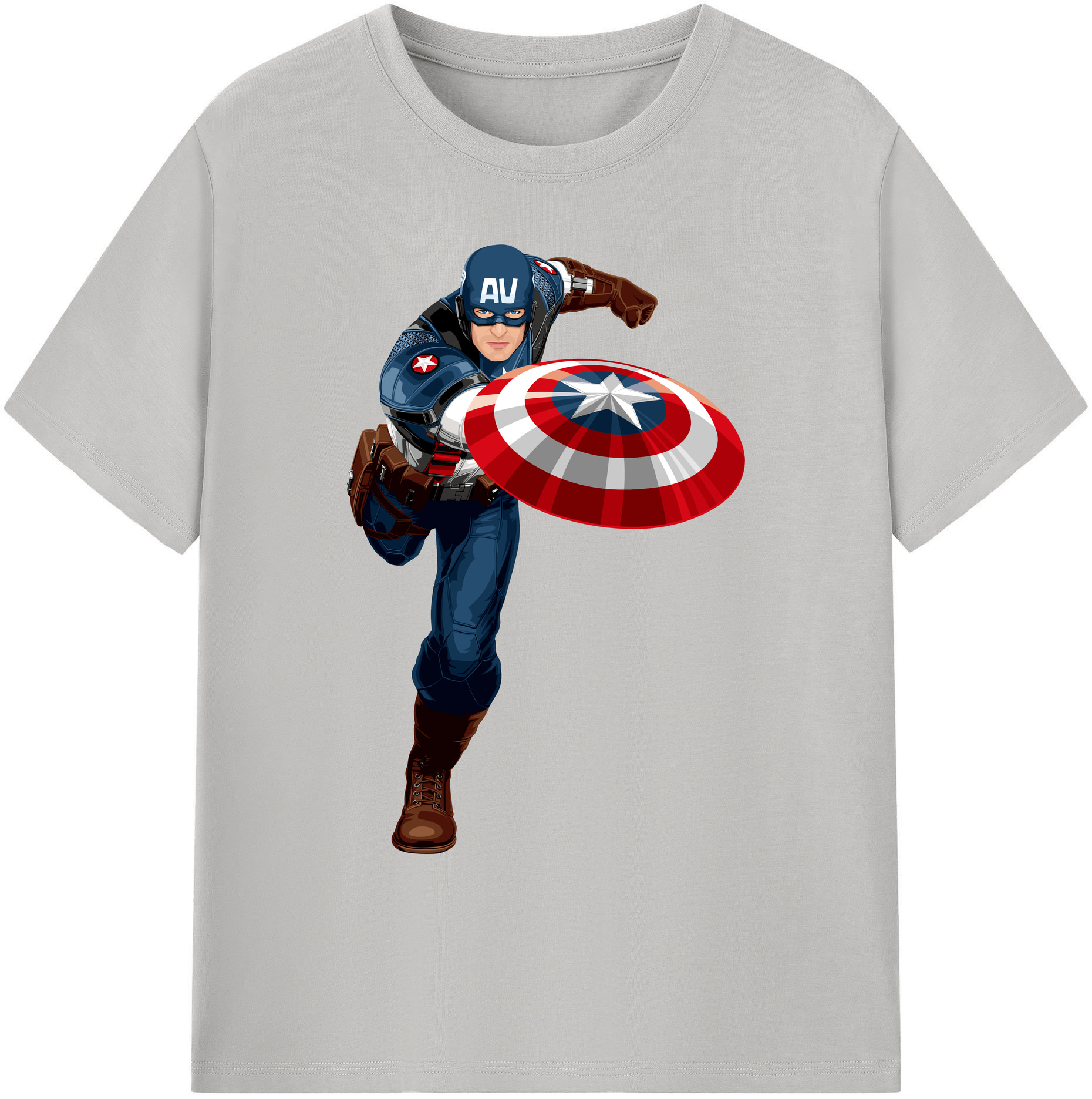 （画像用） アベンジャーズ The Avengers 綿100％ メンズ半袖Tシャツ｜肌触りやわらか＆通気性