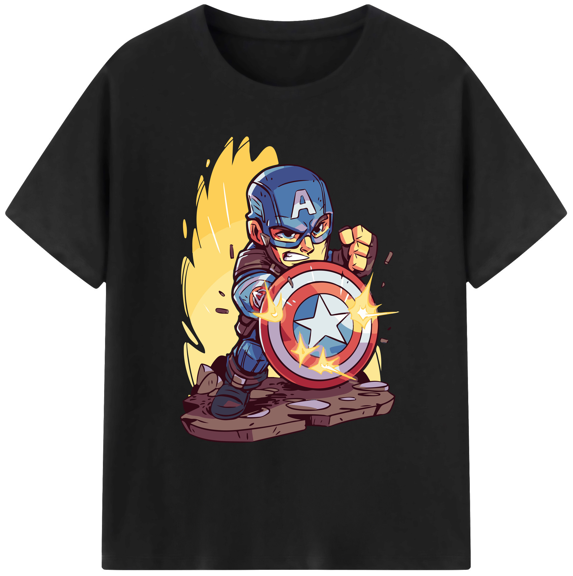 （画像用） アベンジャーズ The Avengers 綿100％ メンズ半袖Tシャツ｜肌触りやわらか＆通気性