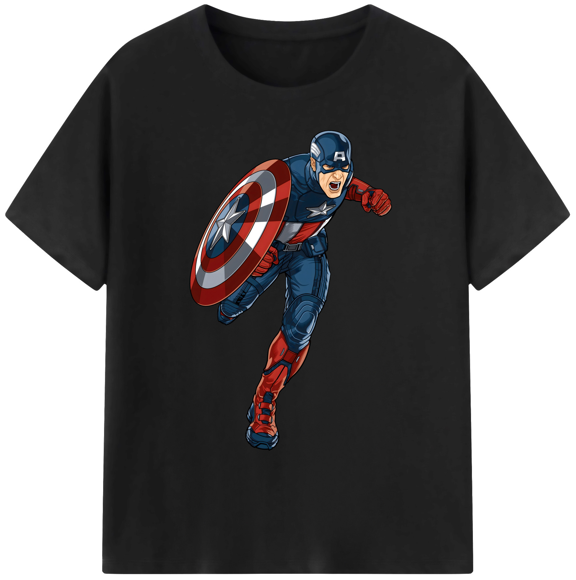 （画像用） アベンジャーズ The Avengers 綿100％ メンズ半袖Tシャツ｜肌触りやわらか＆通気性