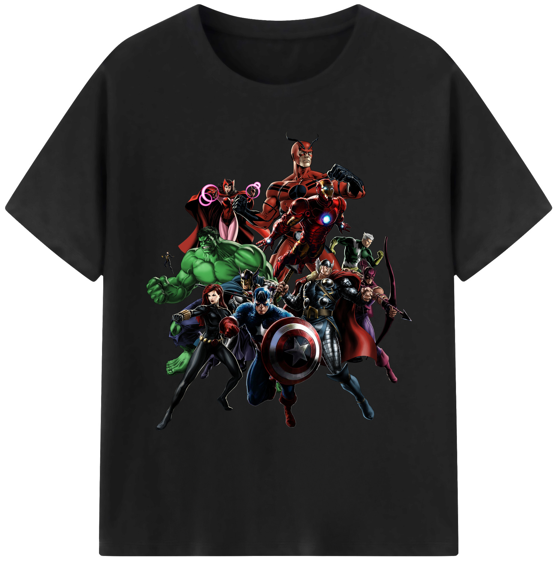 （画像用） アベンジャーズ The Avengers 綿100％ メンズ半袖Tシャツ｜肌触りやわらか＆通気性