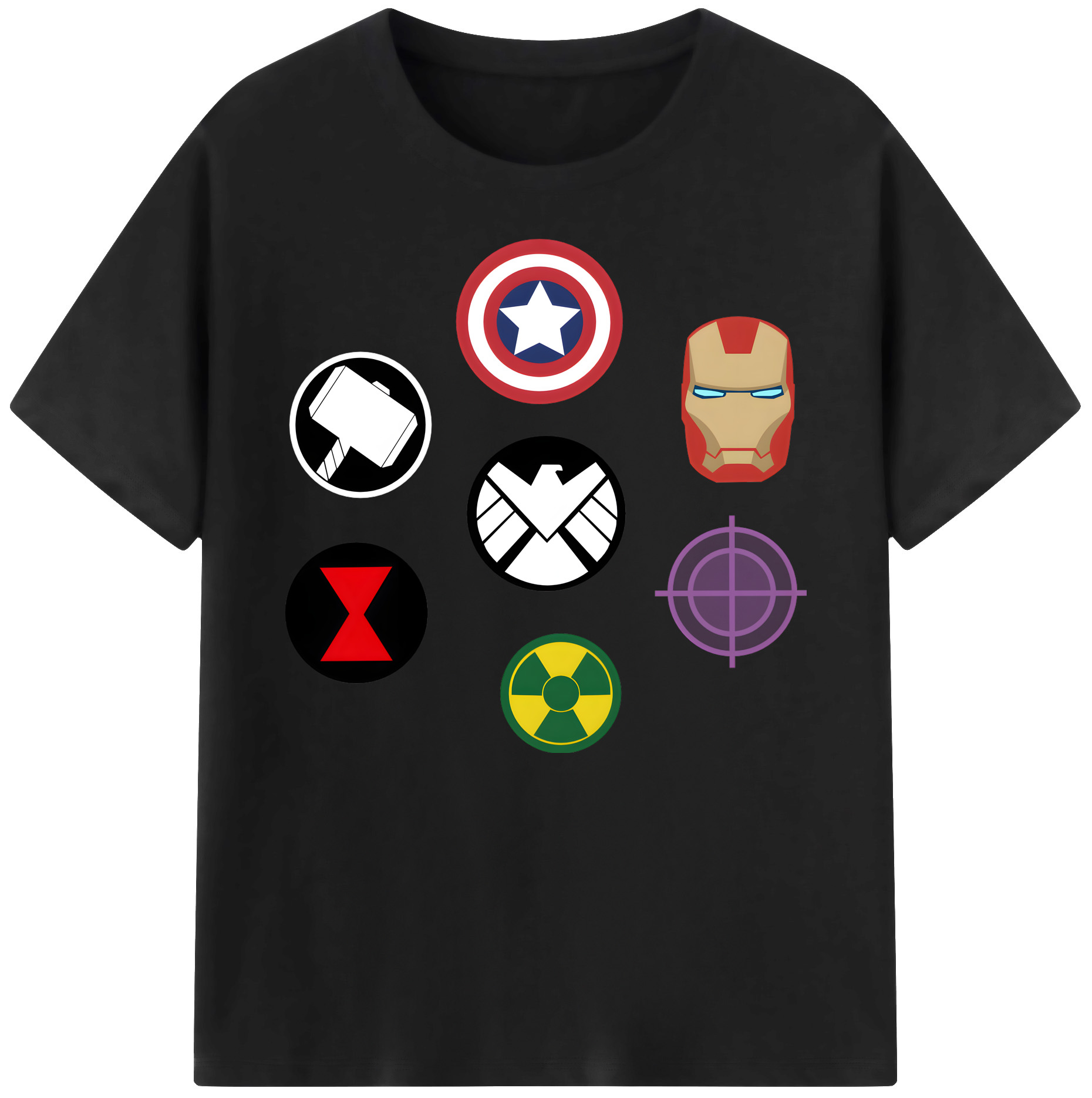 （画像用） アベンジャーズ The Avengers 綿100％ メンズ半袖Tシャツ｜肌触りやわらか＆通気性