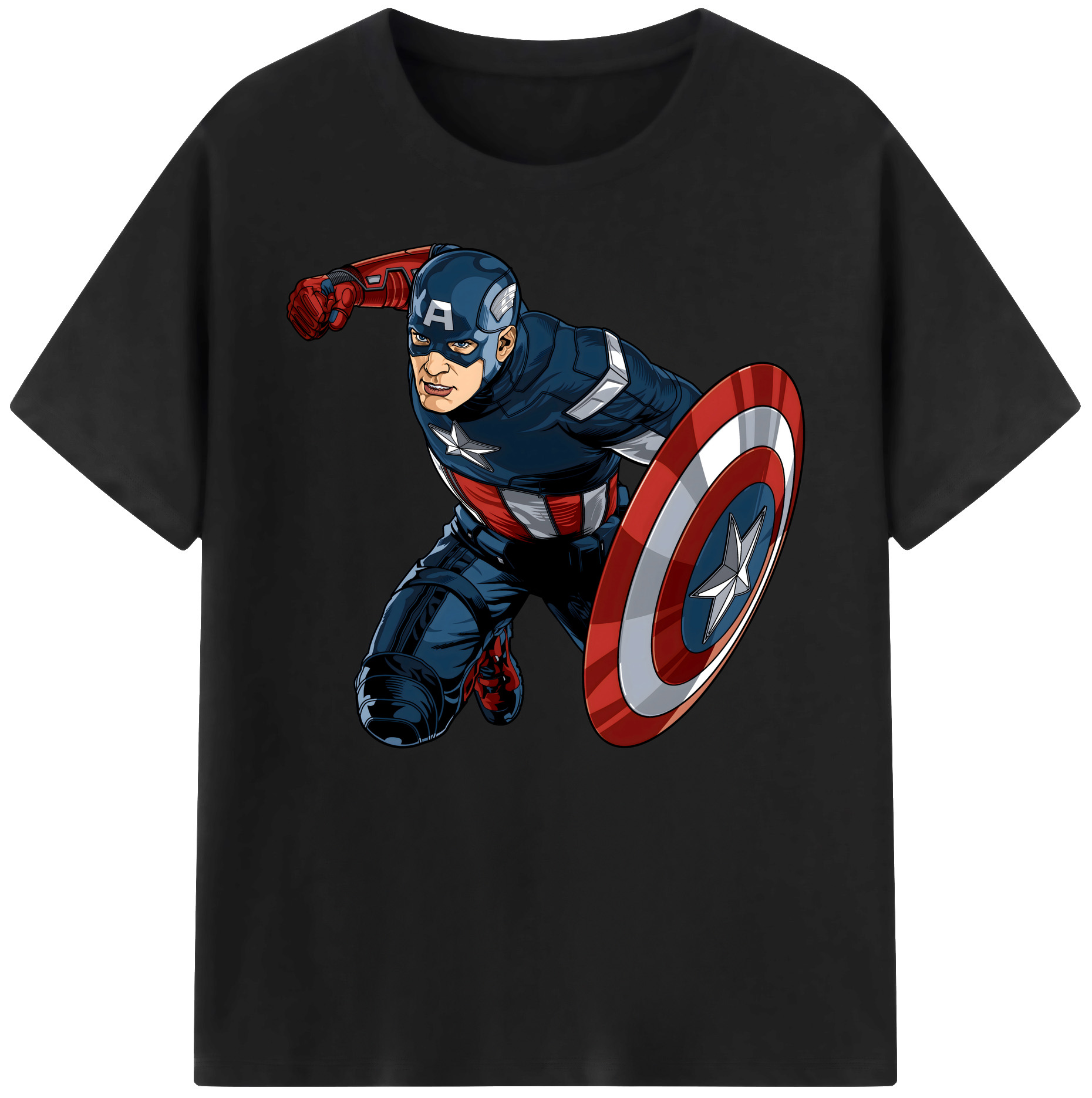 （画像用） アベンジャーズ The Avengers 綿100％ メンズ半袖Tシャツ｜肌触りやわらか＆通気性