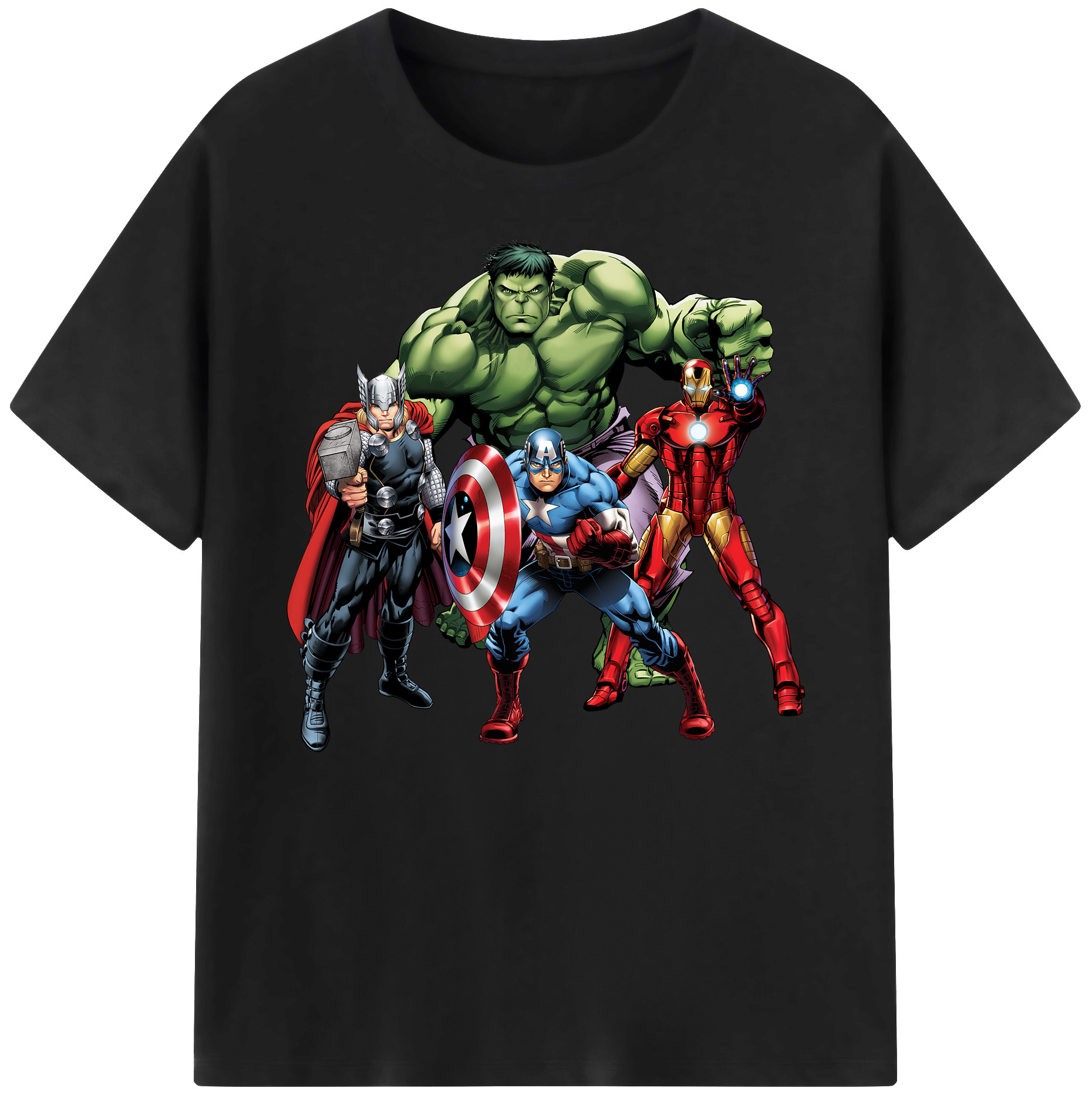 （画像用） アベンジャーズ The Avengers 綿100％ メンズ半袖Tシャツ｜肌触りやわらか＆通気性