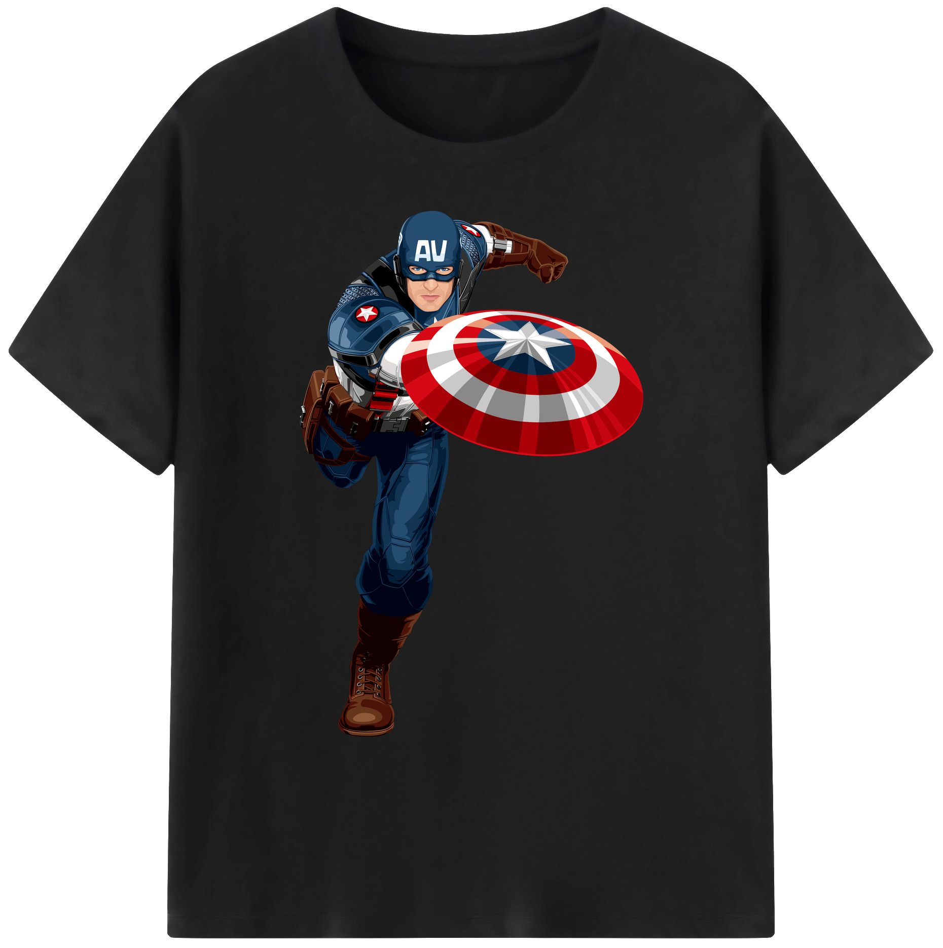 （画像用） アベンジャーズ The Avengers 綿100％ メンズ半袖Tシャツ｜肌触りやわらか＆通気性