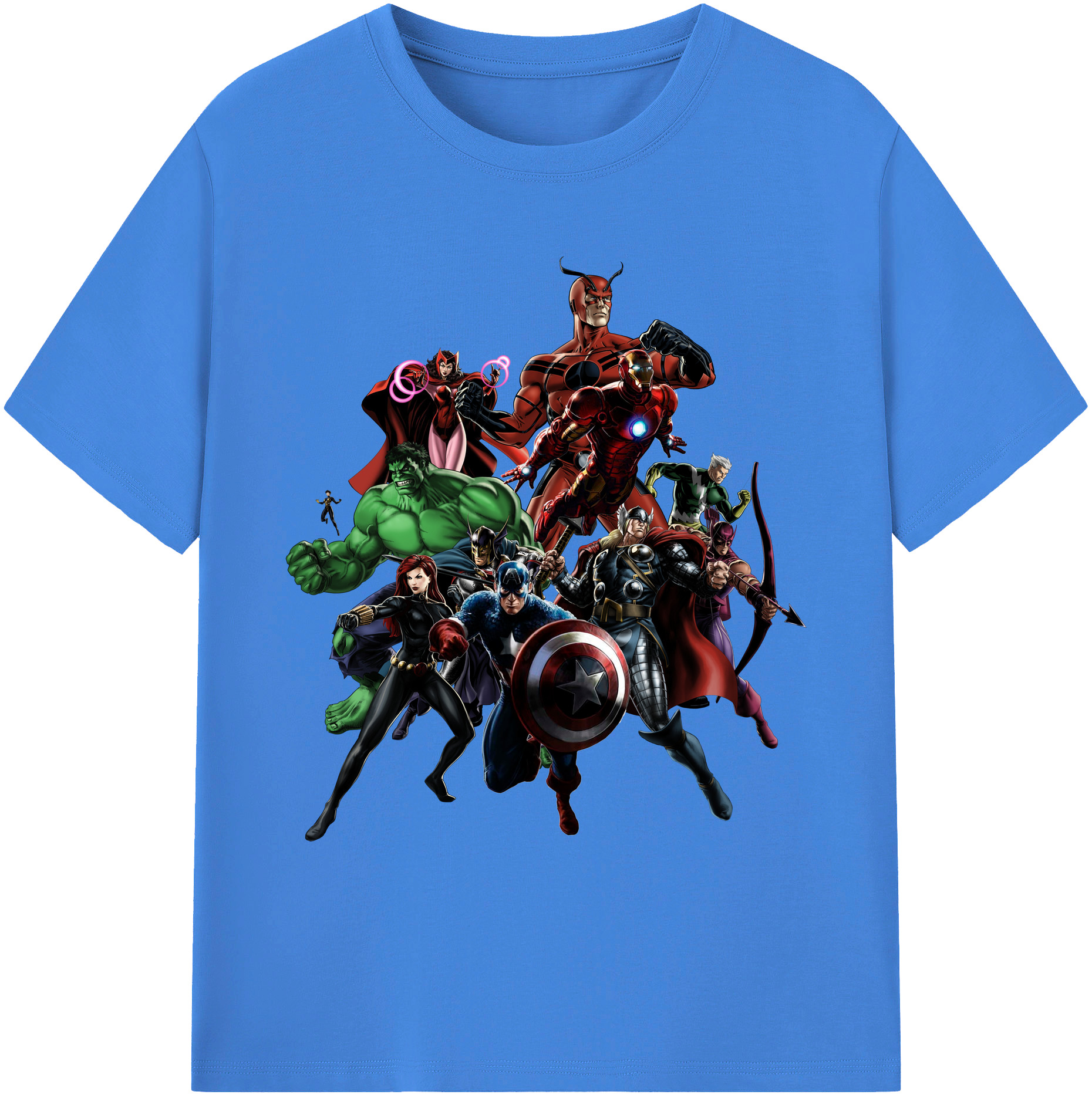 （画像用） アベンジャーズ The Avengers 綿100％ メンズ半袖Tシャツ｜肌触りやわらか＆通気性